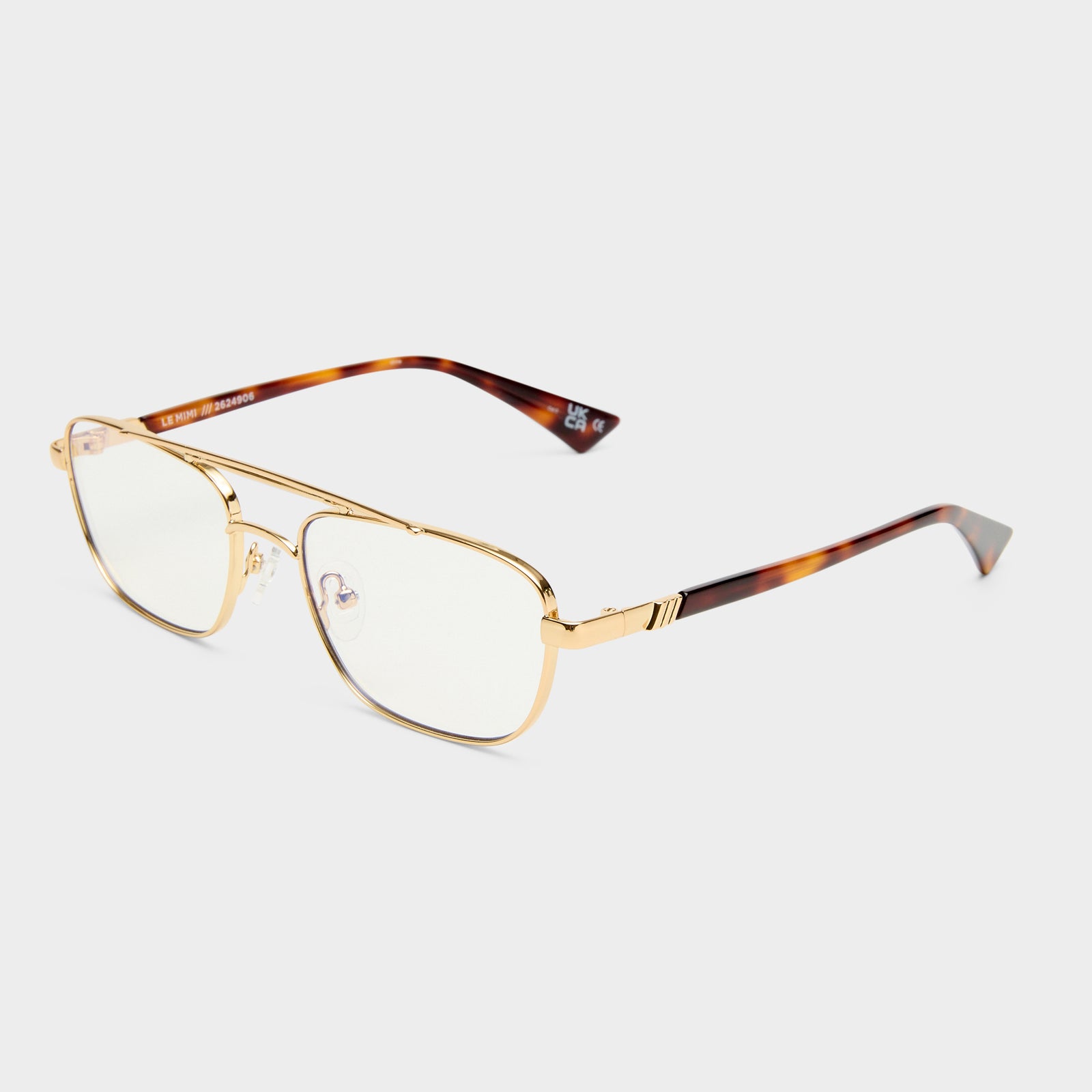 Le Mimi Gold Uni-Sex Aviator Blue Light | Le Specs