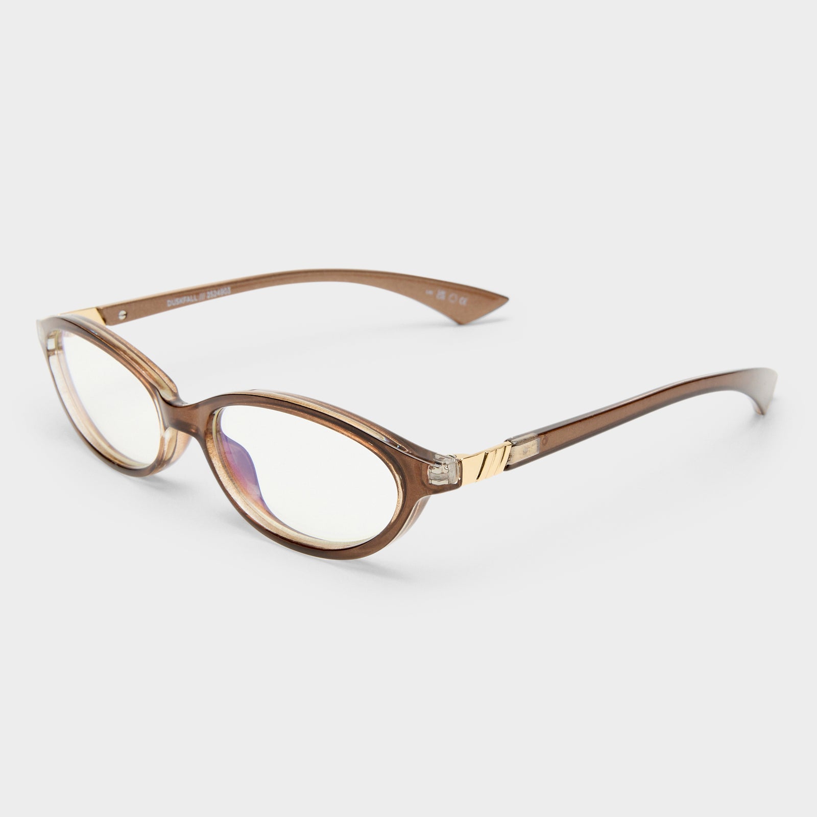 Duskfall Dark Cocoa Female Oval Blue Light | Le Specs