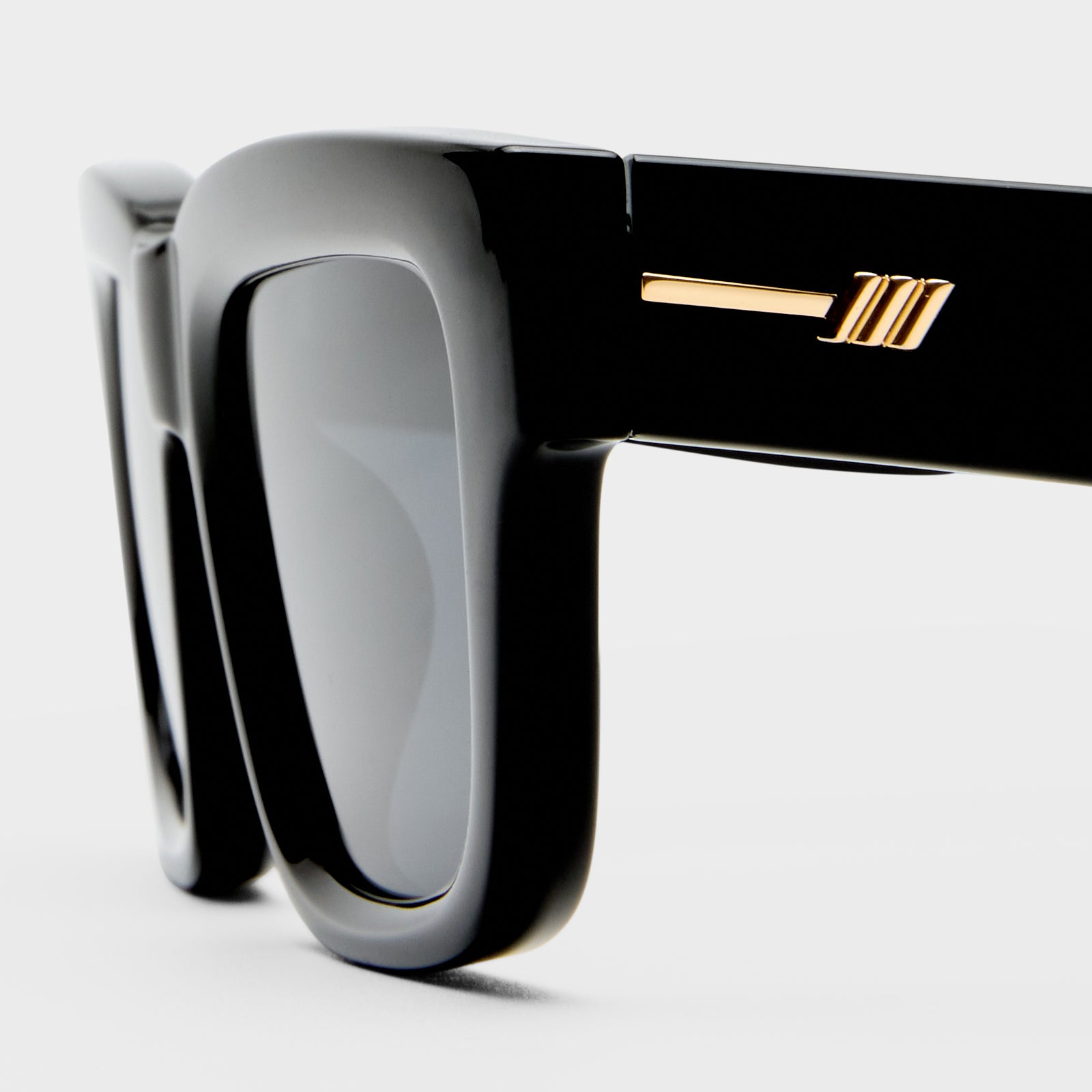 Le Castle Black Uni-Sex D-Frame Sunglasses | Le Specs