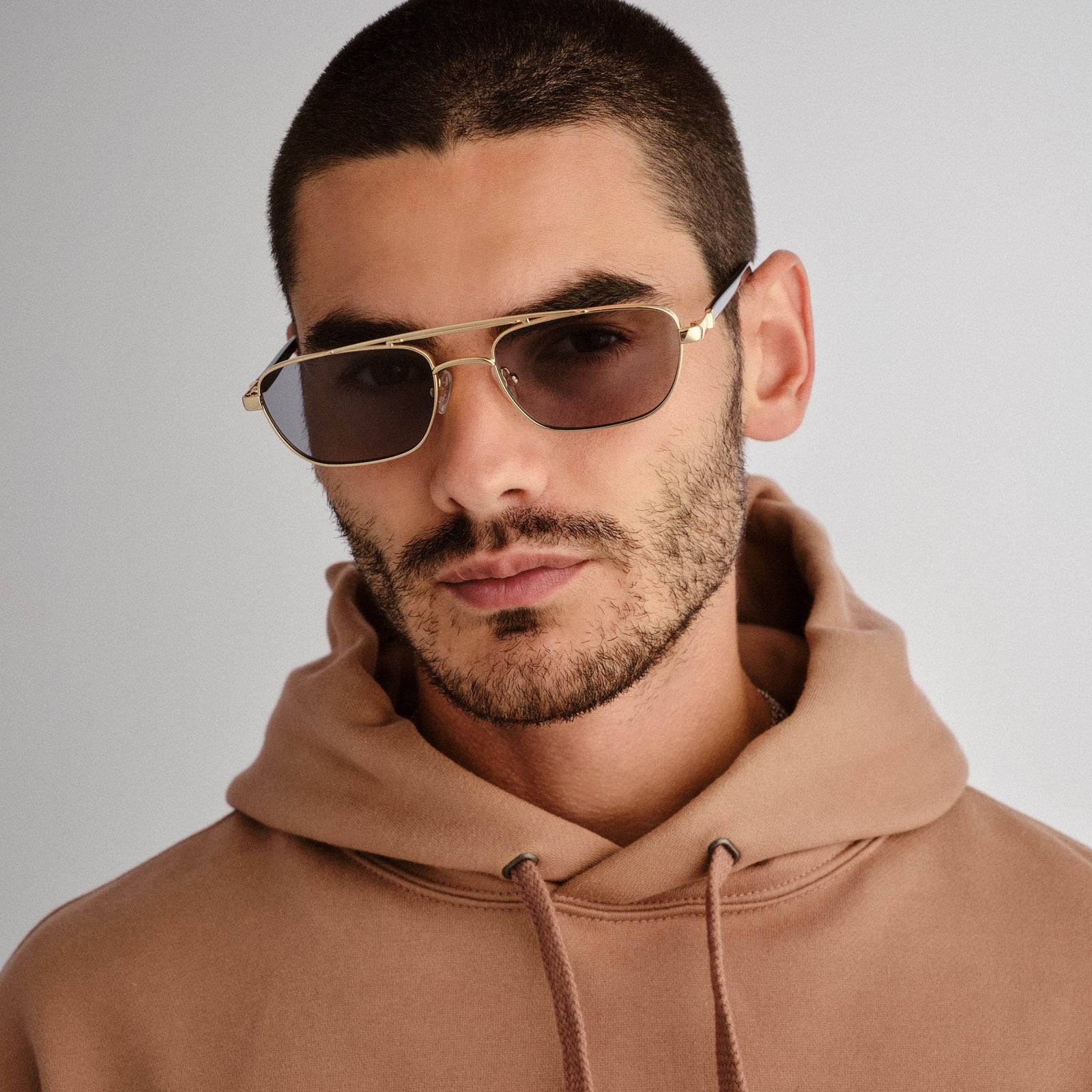 Le Mimi Gold Uni-Sex Aviator Sunglasses | Le Specs