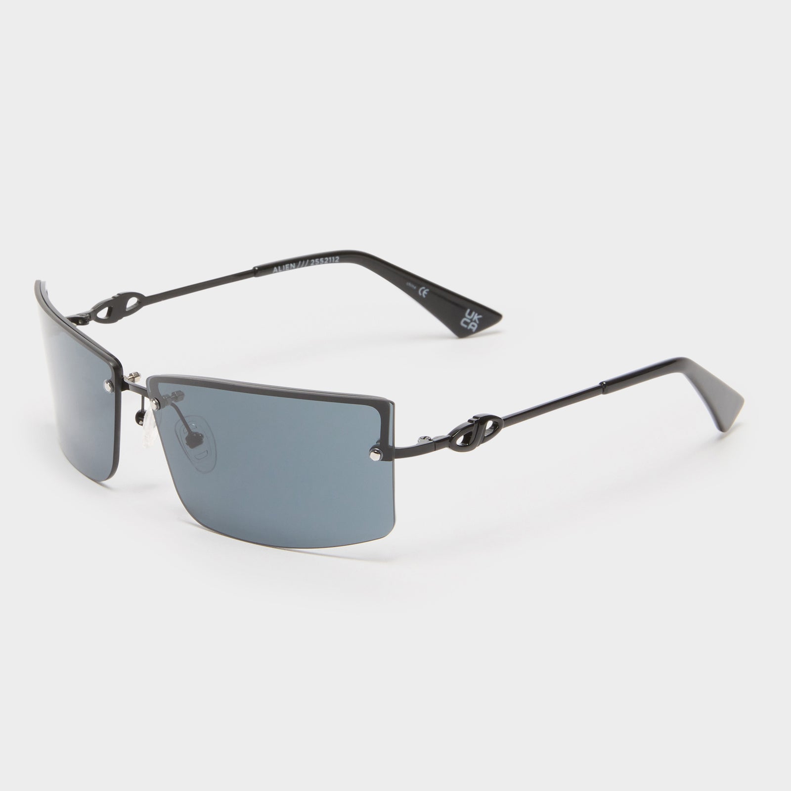 Alien Black Uni-Sex Rectangle Sunglasses | Le Specs