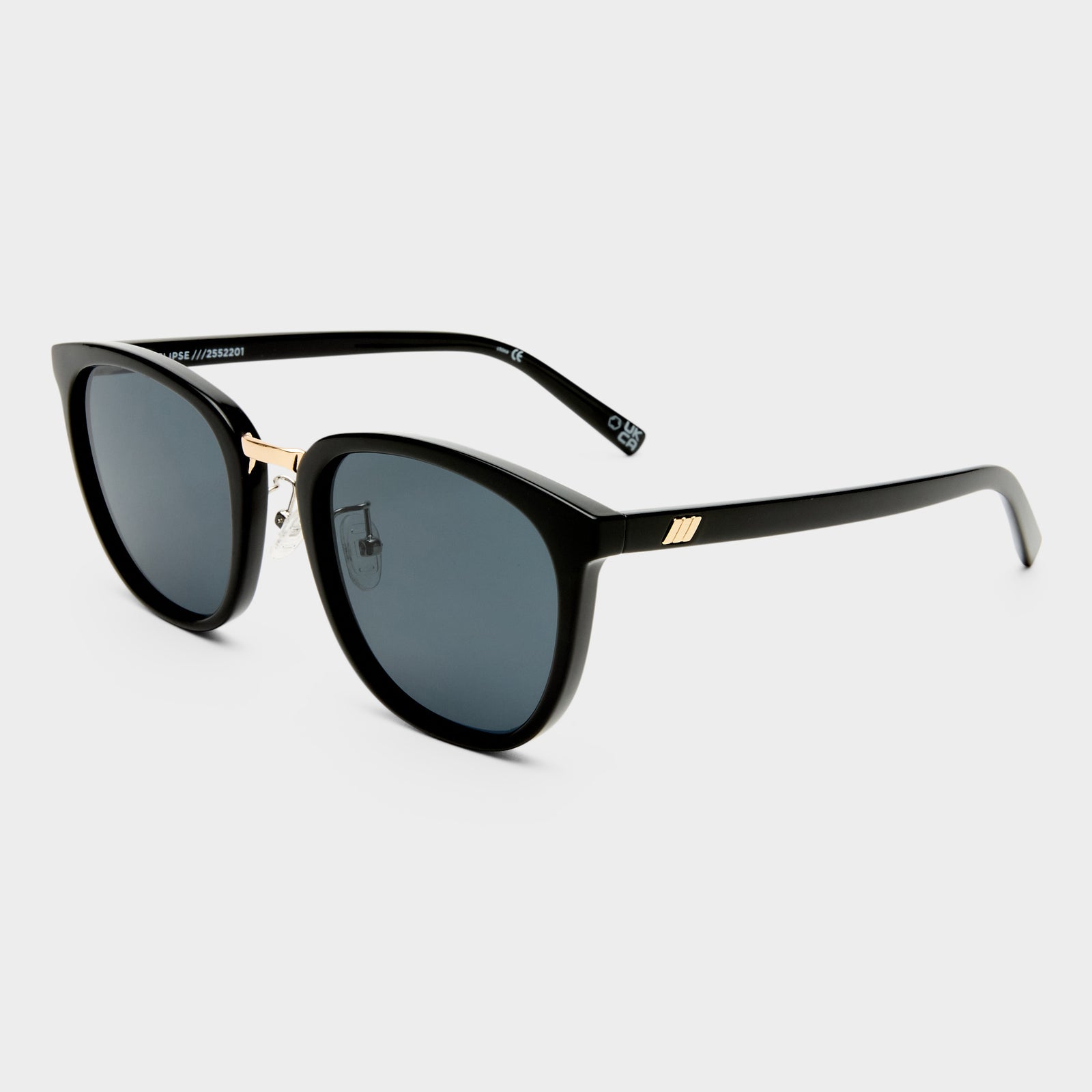 Eclipse + Black Female Round Sunglasses | Le Specs