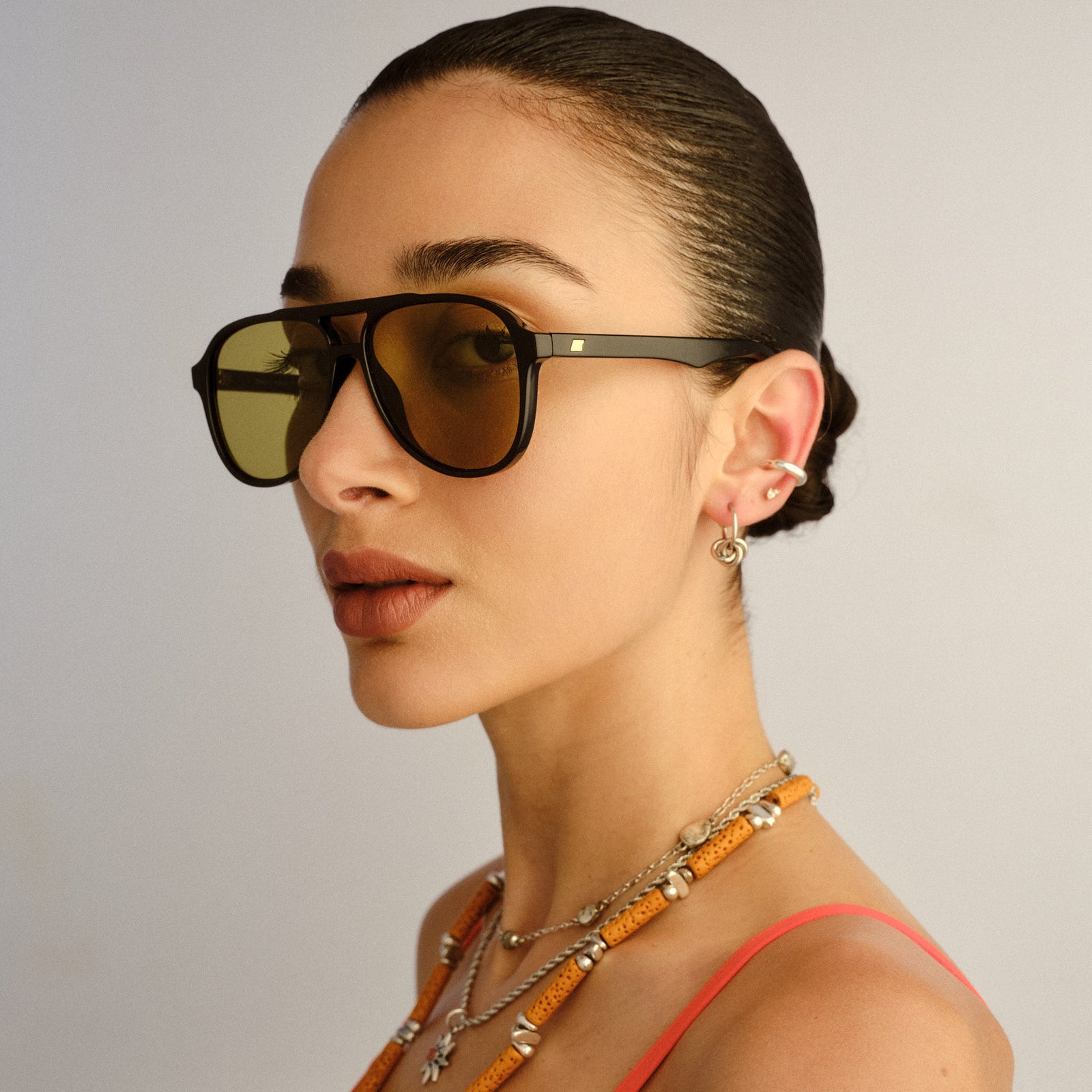Tragic Magic Black Uni-Sex Aviator Sunglasses | Le Specs