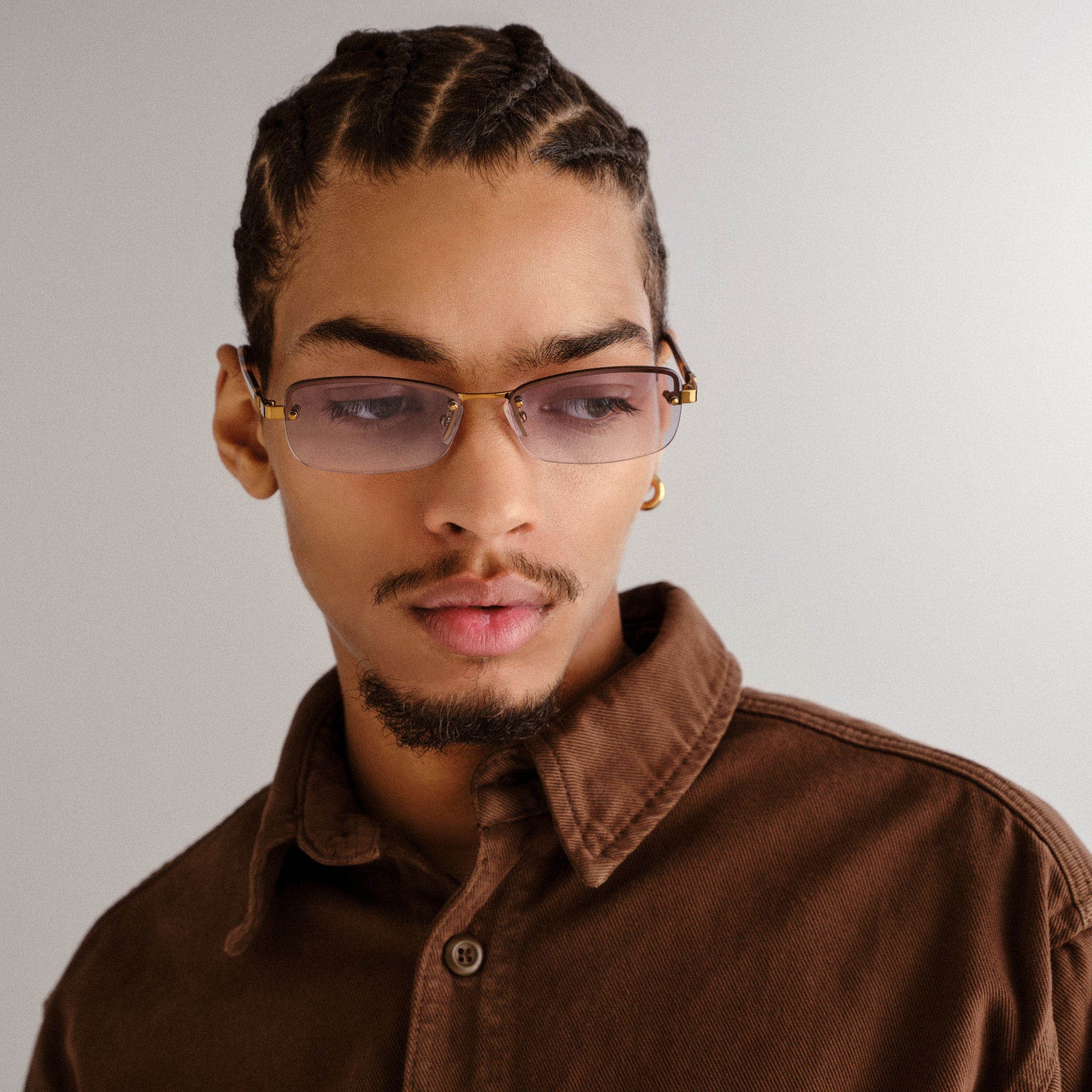 Enigmatic Antique Gold Dark Tort Female Rectangle Sunglasses | Le Specs