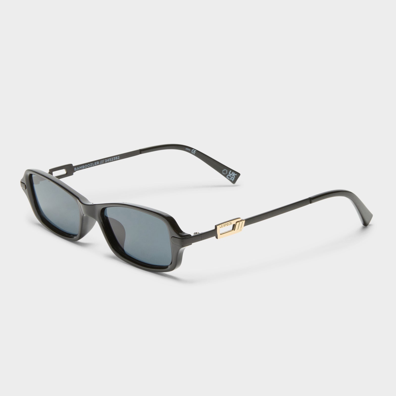 Bamboozler Black Female Rectangle Sunglasses | Le Specs