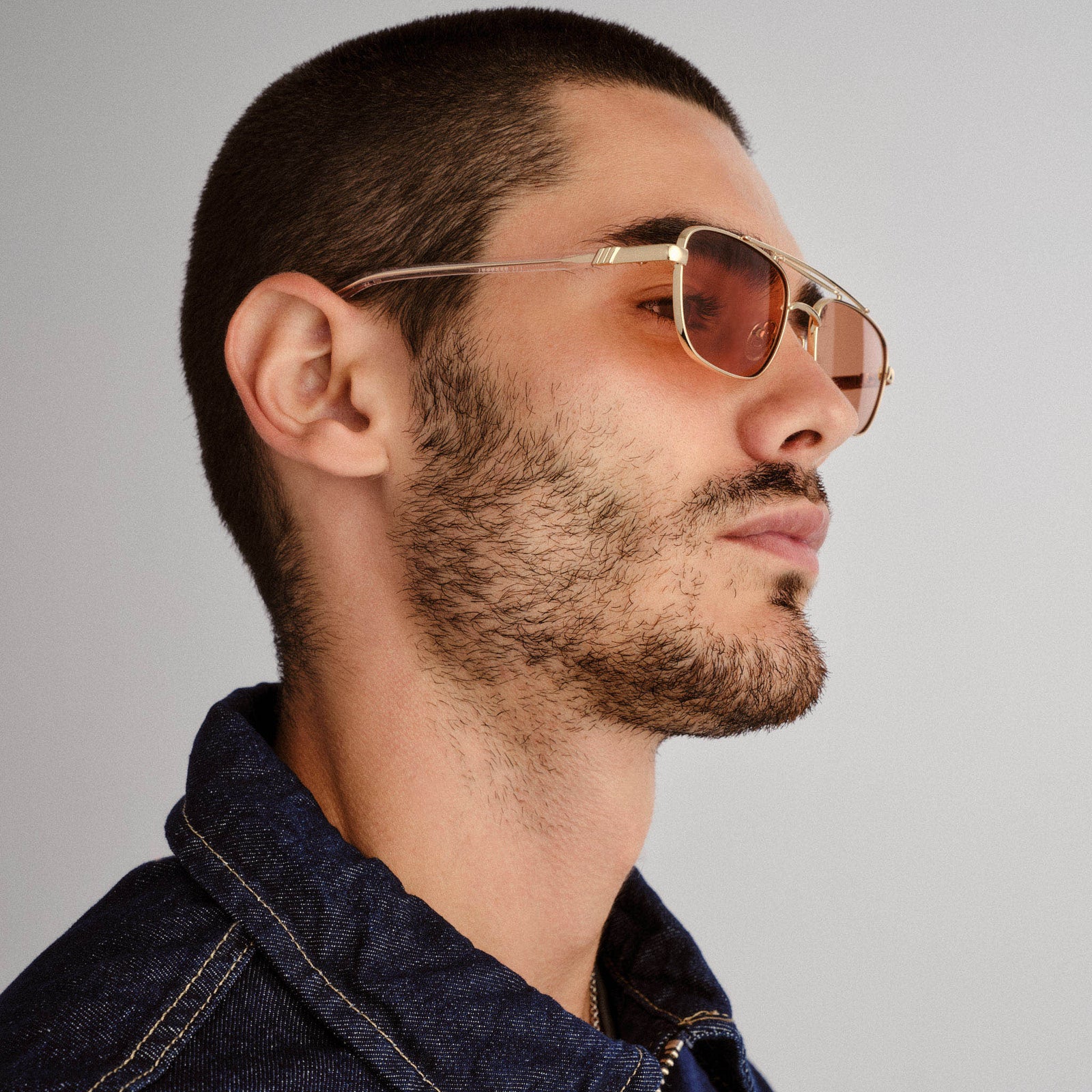 Le Mimi Gold Uni-Sex Aviator Sunglasses | Le Specs