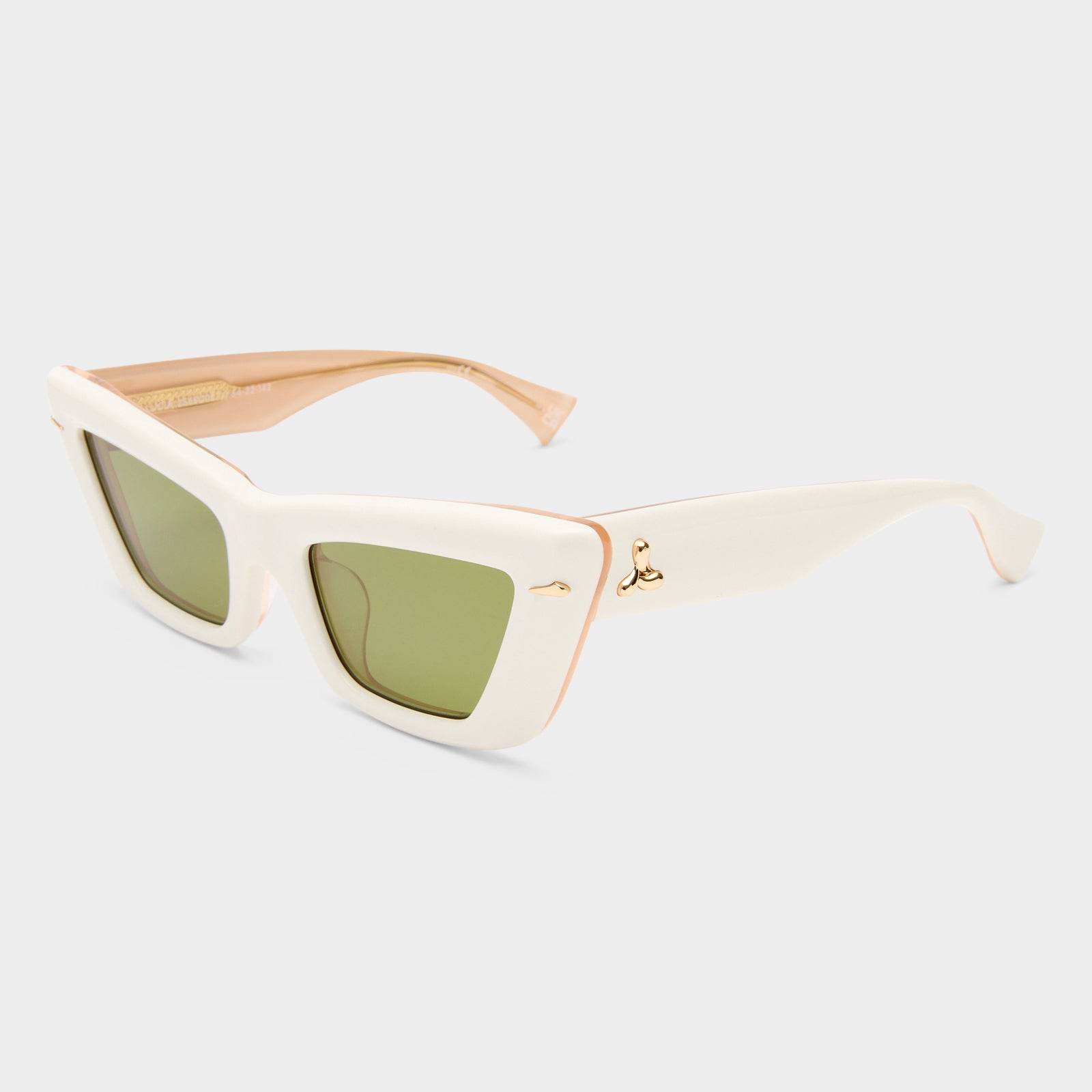 Lucia Ecru Female Cat-Eye Sunglasses | Le Specs