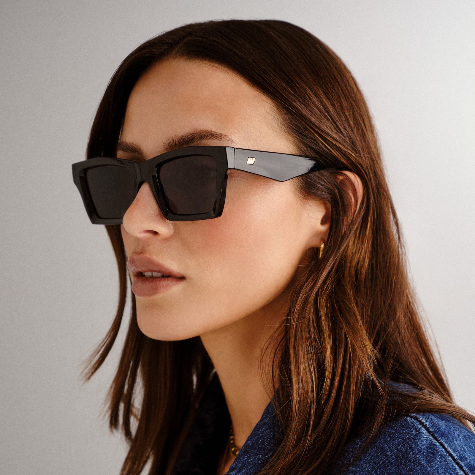 Something Black Uni-Sex D-Frame Sunglasses | Le Specs