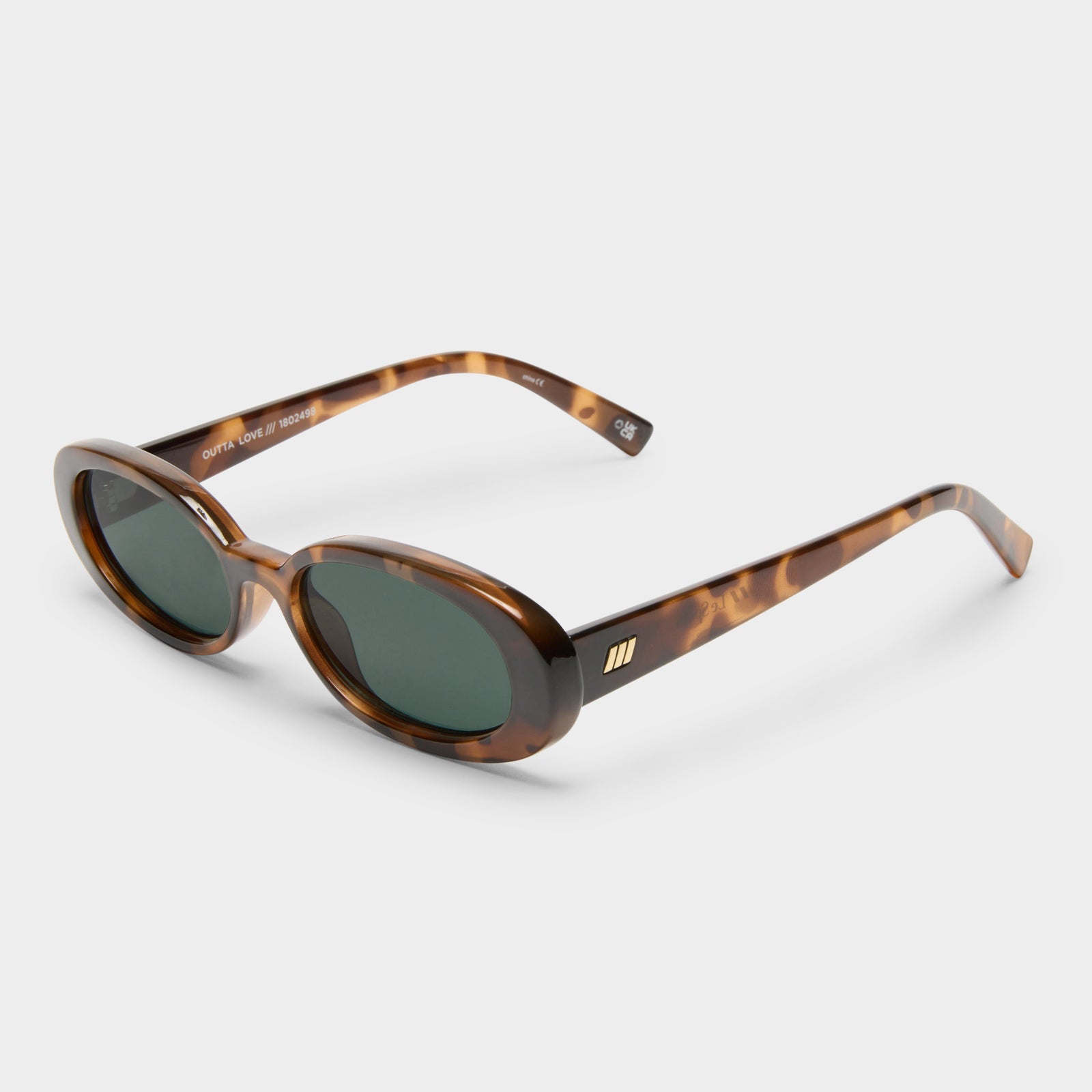 Outta Love Tort Uni-Sex Oval Sunglasses | Le Specs