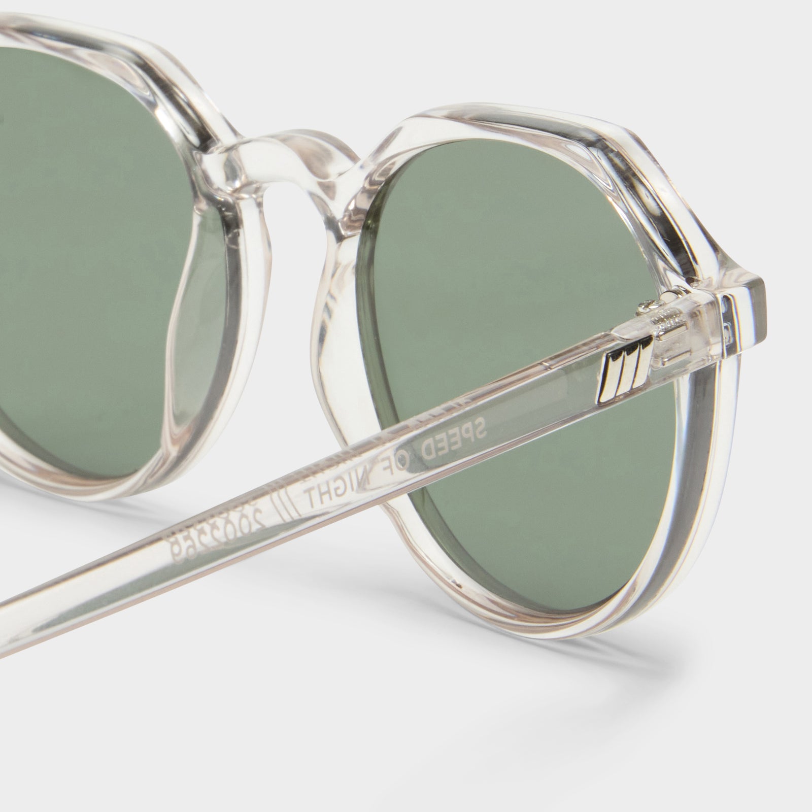 Speed Of Night Clear Shadow Uni-Sex Round Sunglasses | Le Specs
