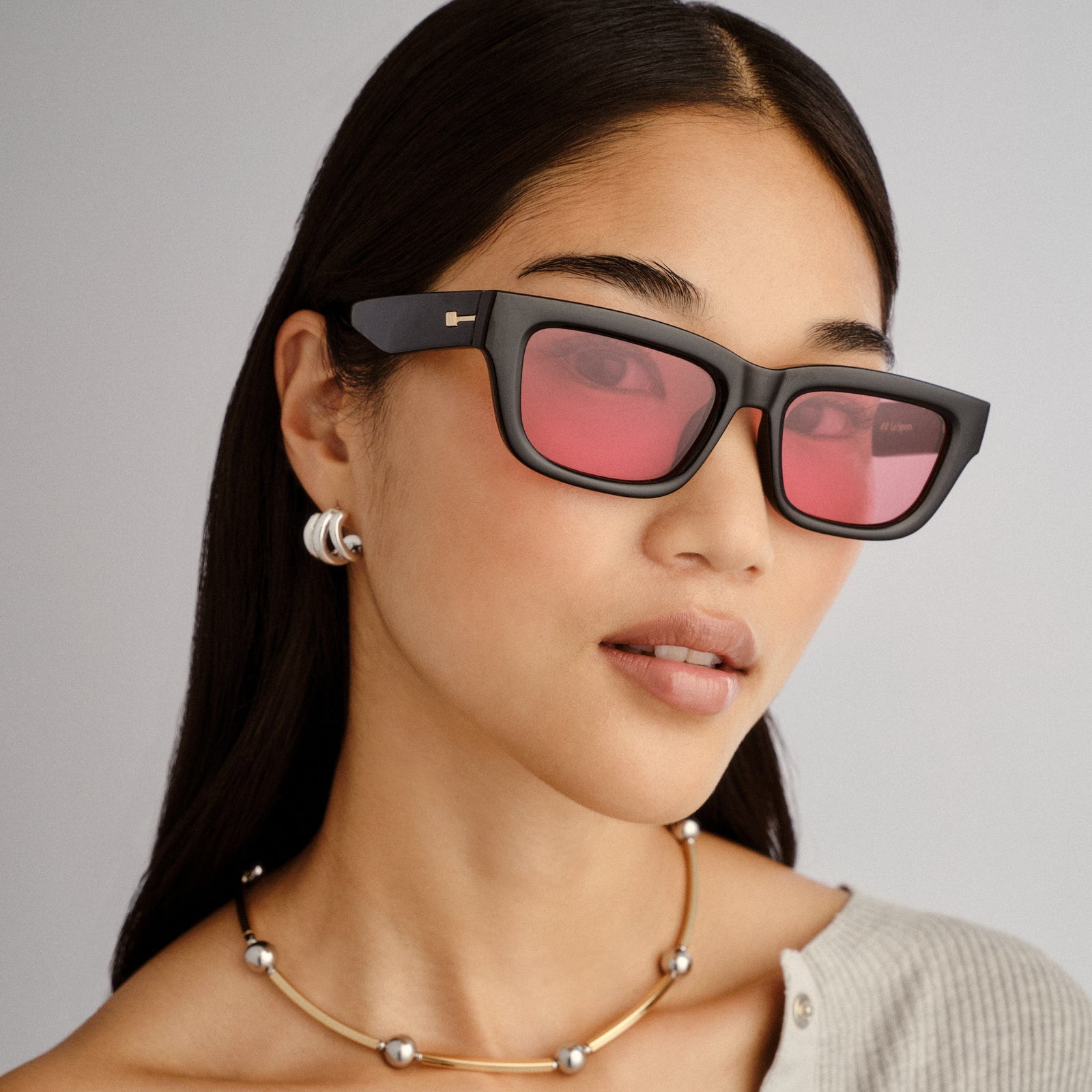 Le Castle Black Uni-Sex D-Frame Sunglasses | Le Specs