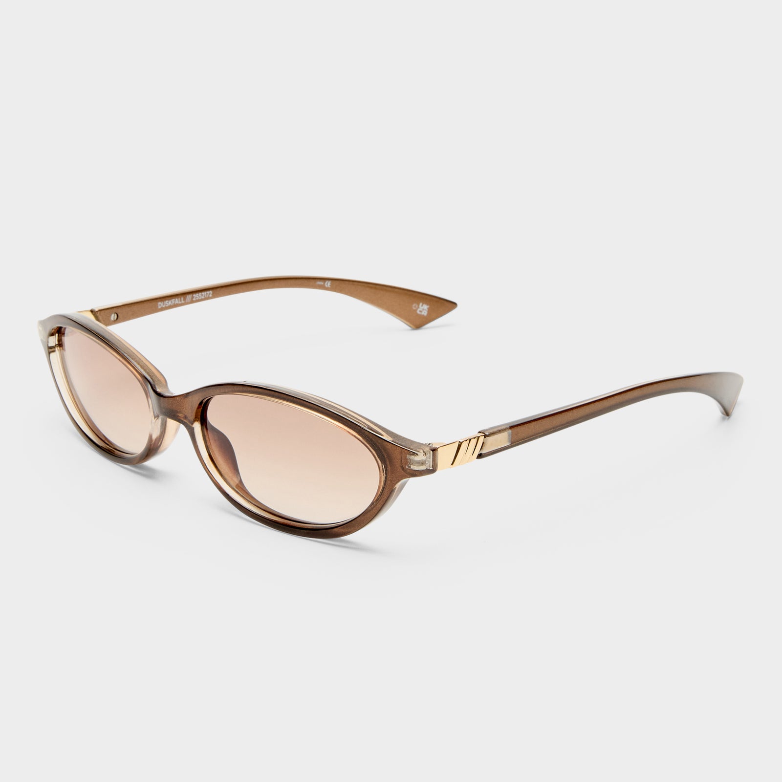 Duskfall Pearl Chocolate Female Oval Sunglasses | Le Specs