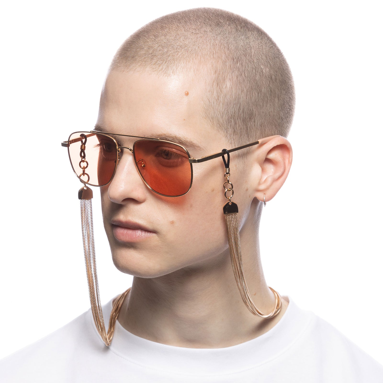 Y2k Layered Chain Shiny Light Gold Female Accessories Accessories | Le Specs
