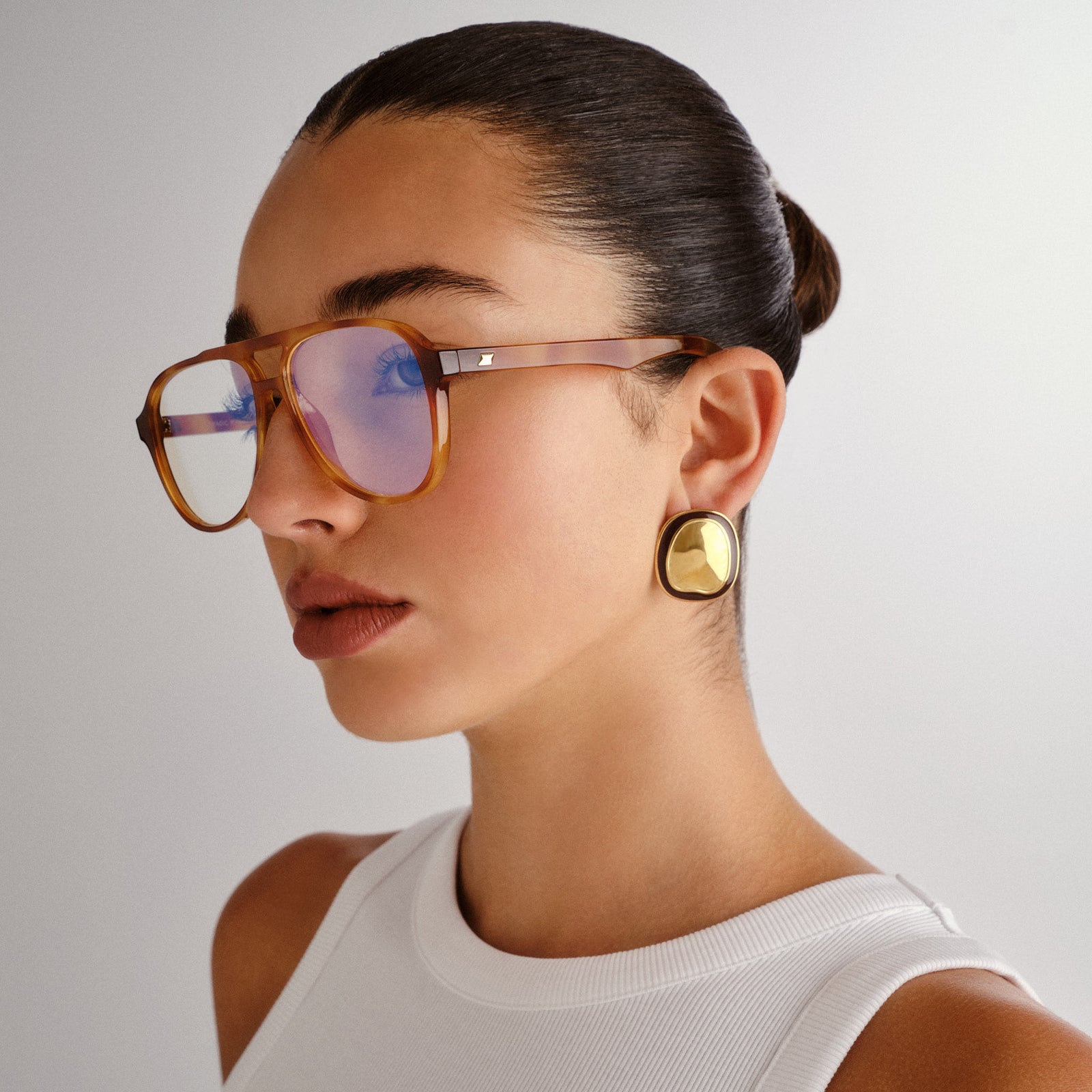 Tragic Magic Vintage Tort Uni-Sex Aviator Blue Light | Le Specs