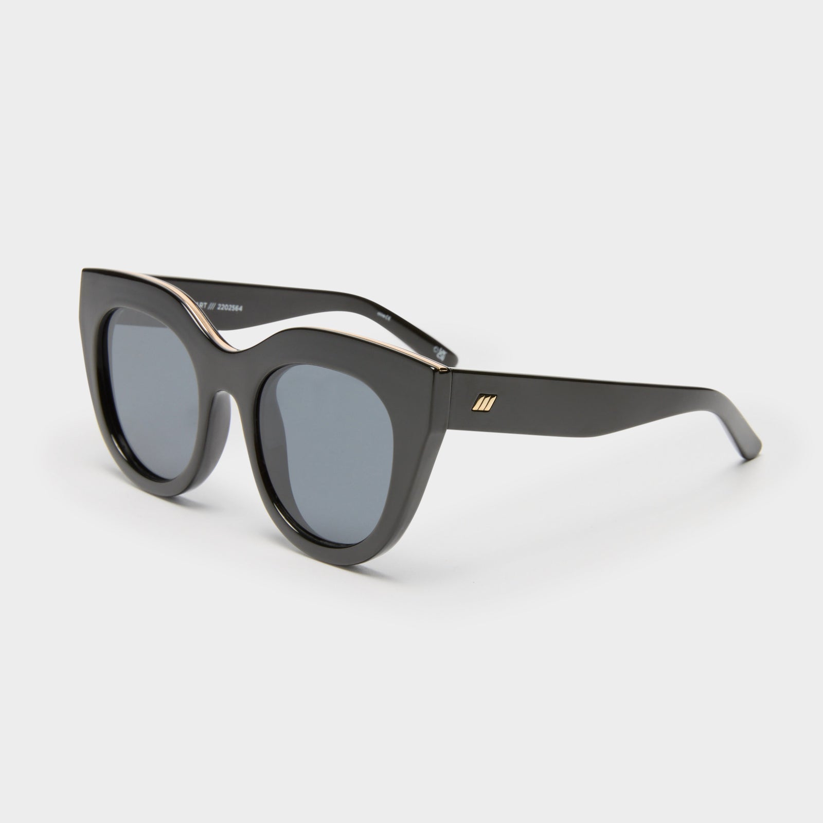 Air Heart Black Female Cat-Eye Sunglasses | Le Specs