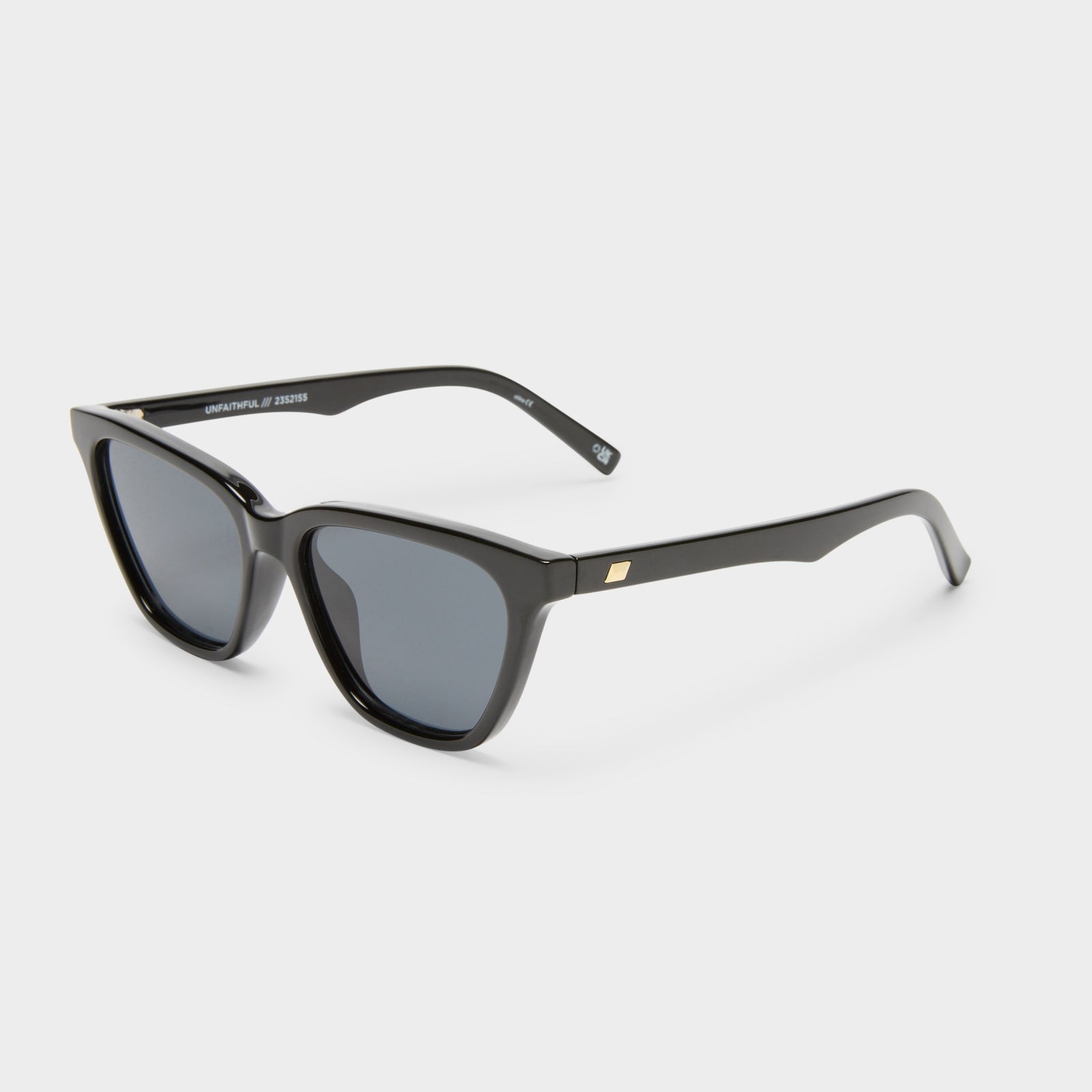 Unfaithful Black Female Cat-Eye Sunglasses | Le Specs