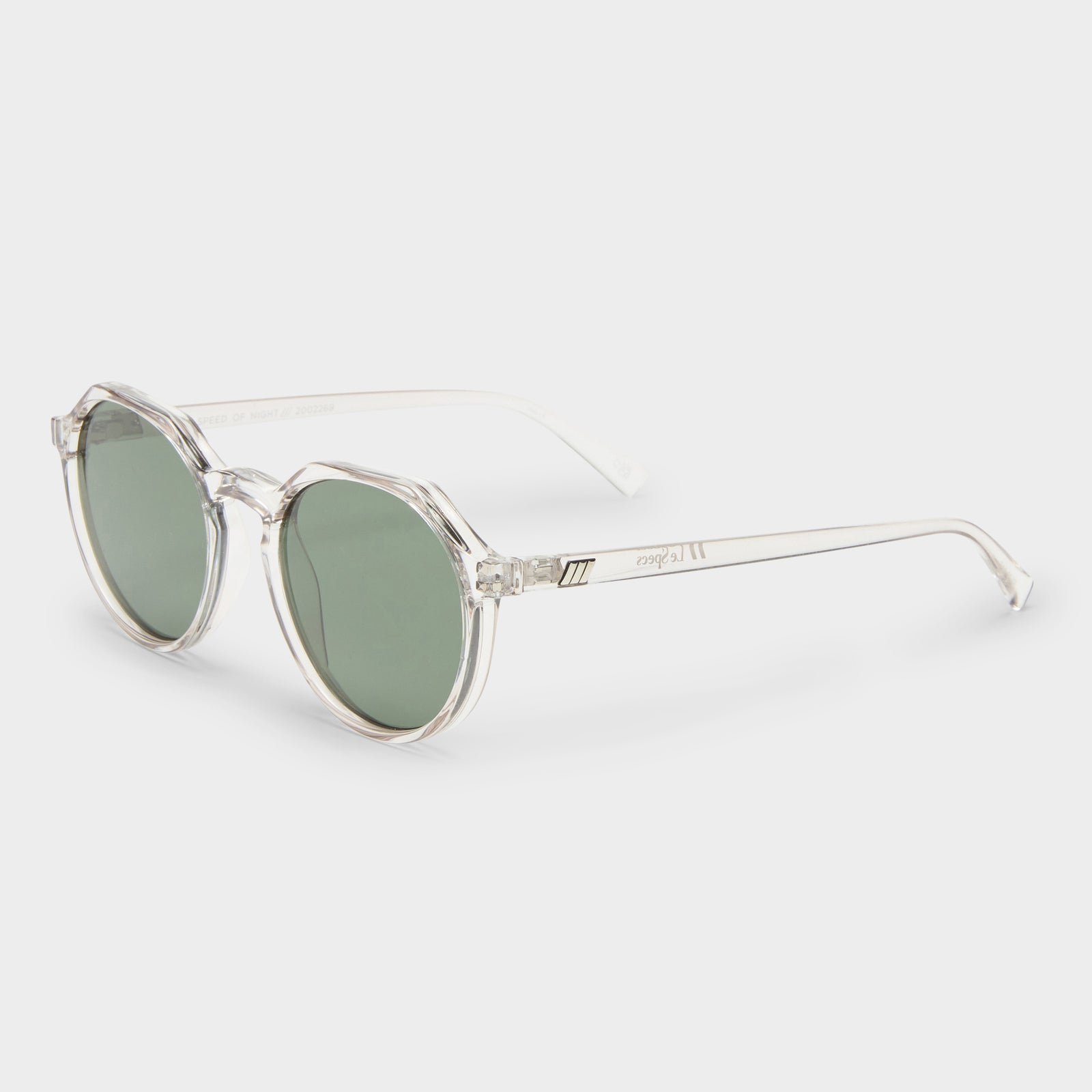 Speed Of Night Clear Shadow Uni-Sex Round Sunglasses | Le Specs
