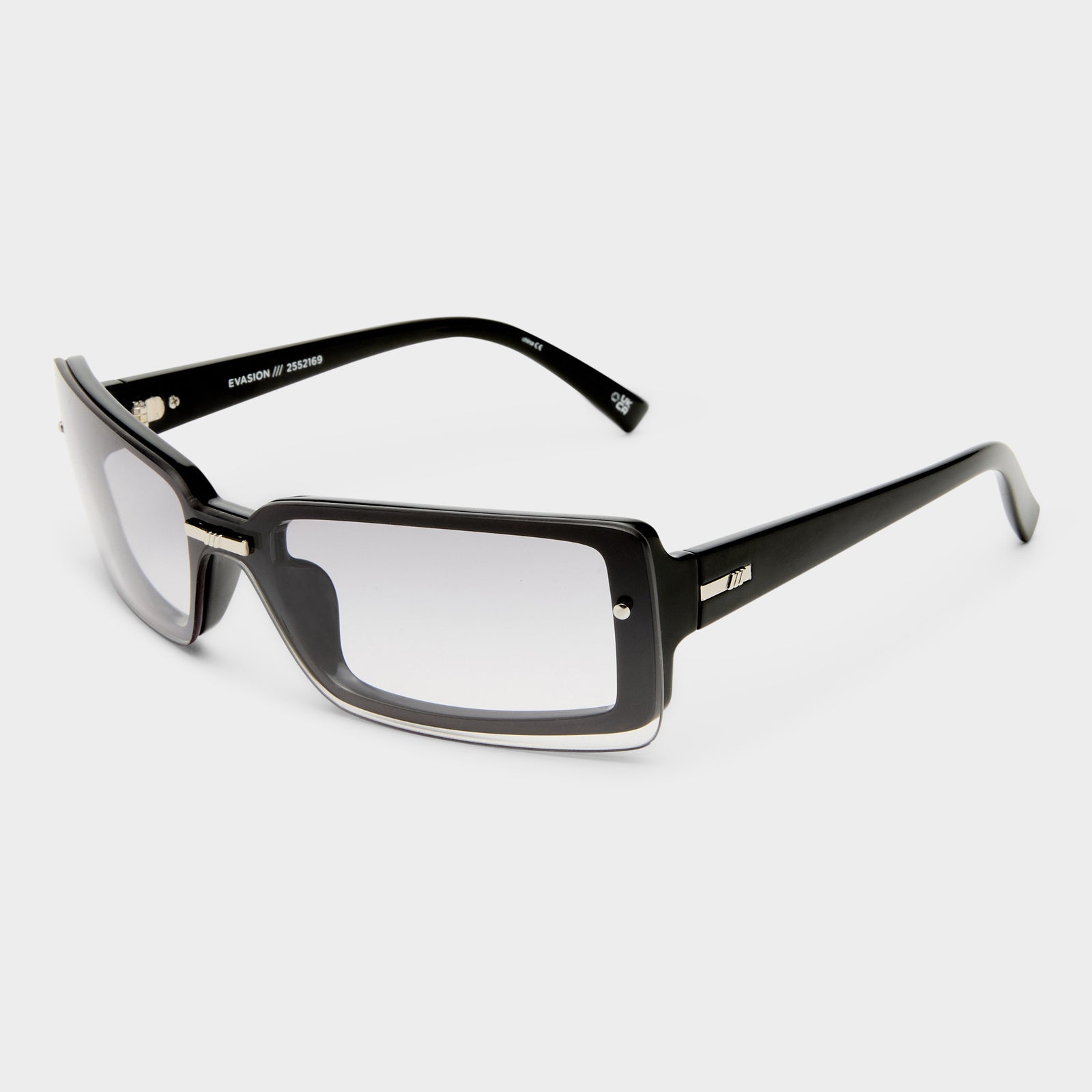 Evasion Black Female Rectangle Sunglasses | Le Specs