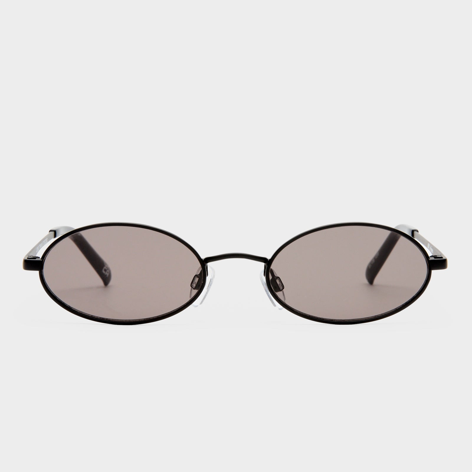 Love Train Matte Black Female Oval Sunglasses | Le Specs