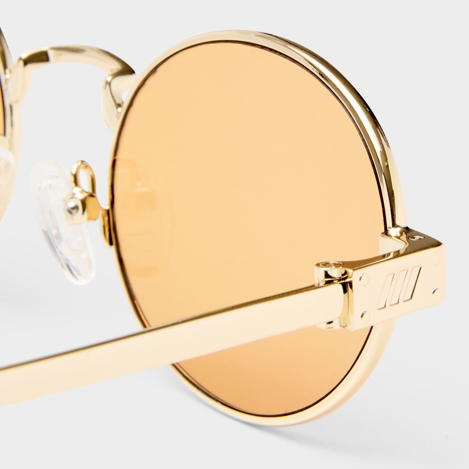 Poseidon Deux Gold Uni-Sex Oval Sunglasses | Le Specs