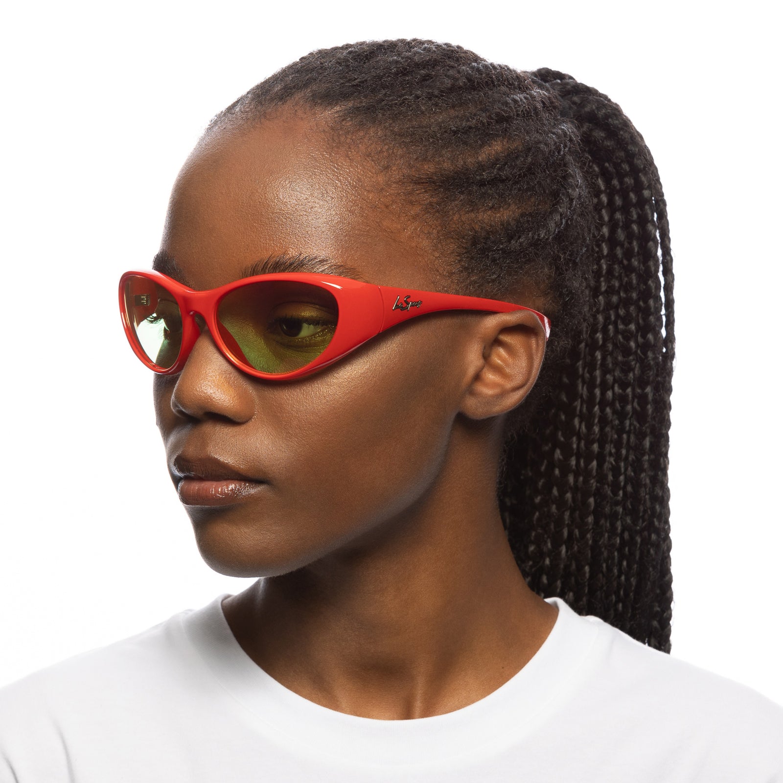 Dotcom Red Chrome Uni-Sex Wrap Sunglasses | Le Specs