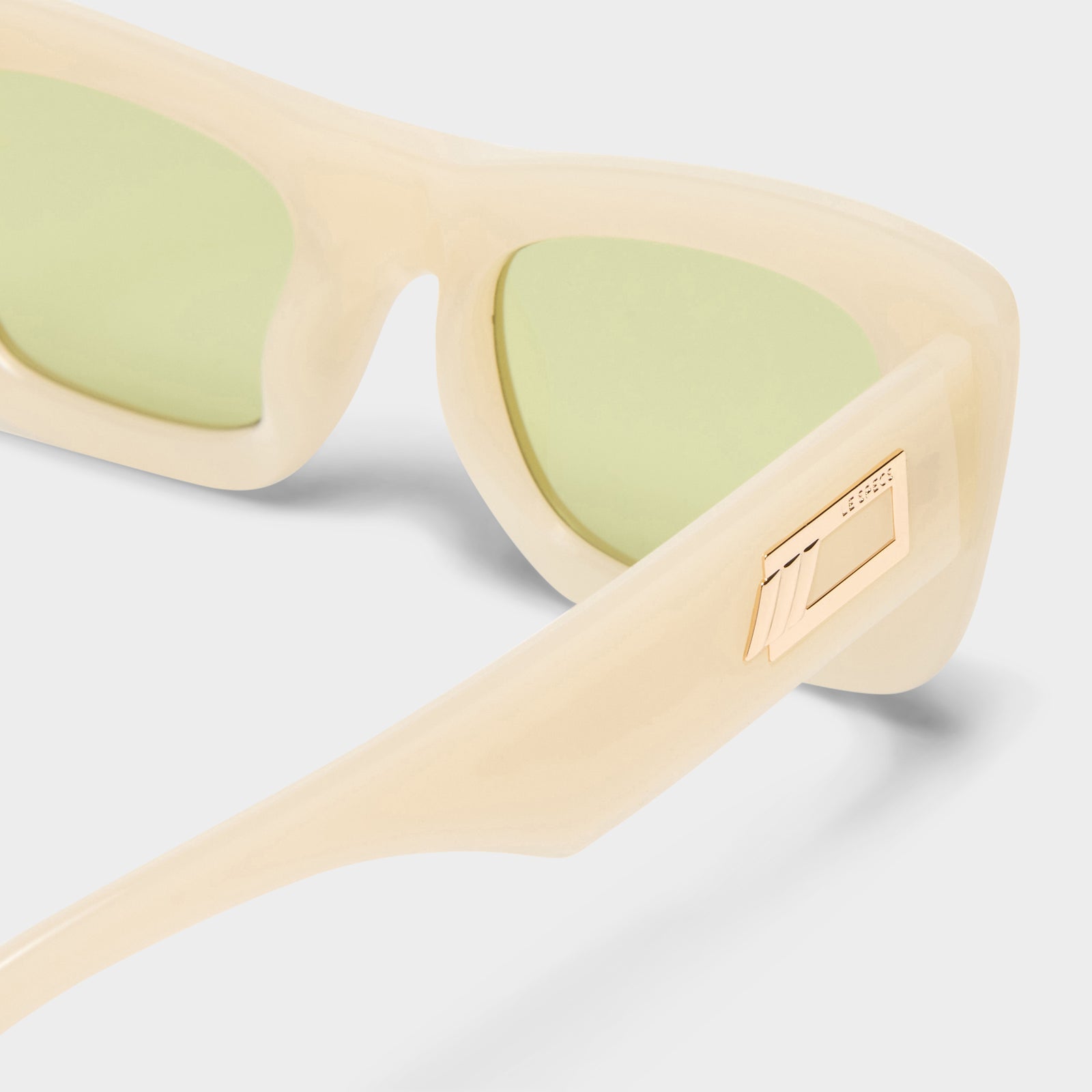 Dopamine Milky Almond Uni-Sex Rectangle Sunglasses | Le Specs