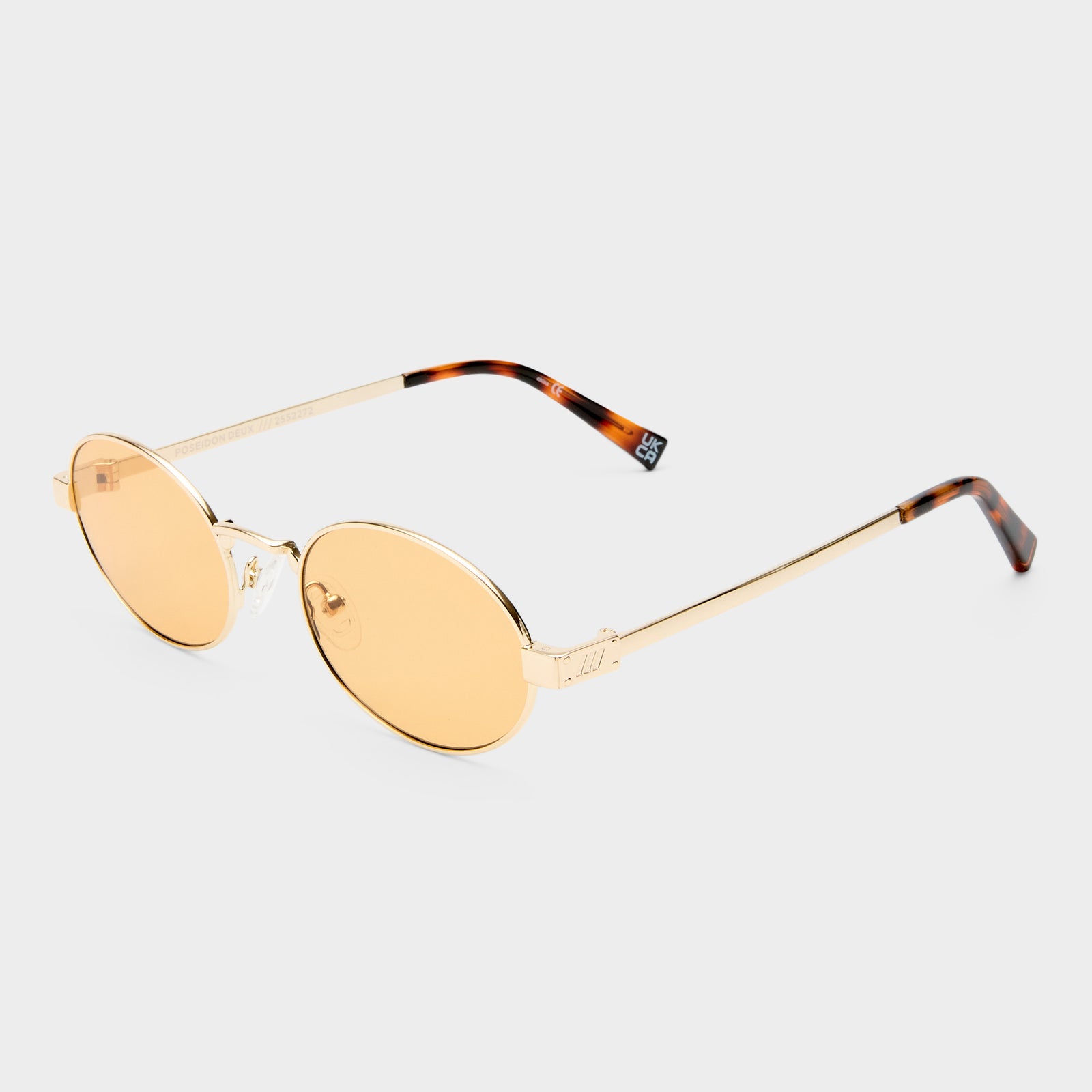Poseidon Deux Gold Uni-Sex Oval Sunglasses | Le Specs