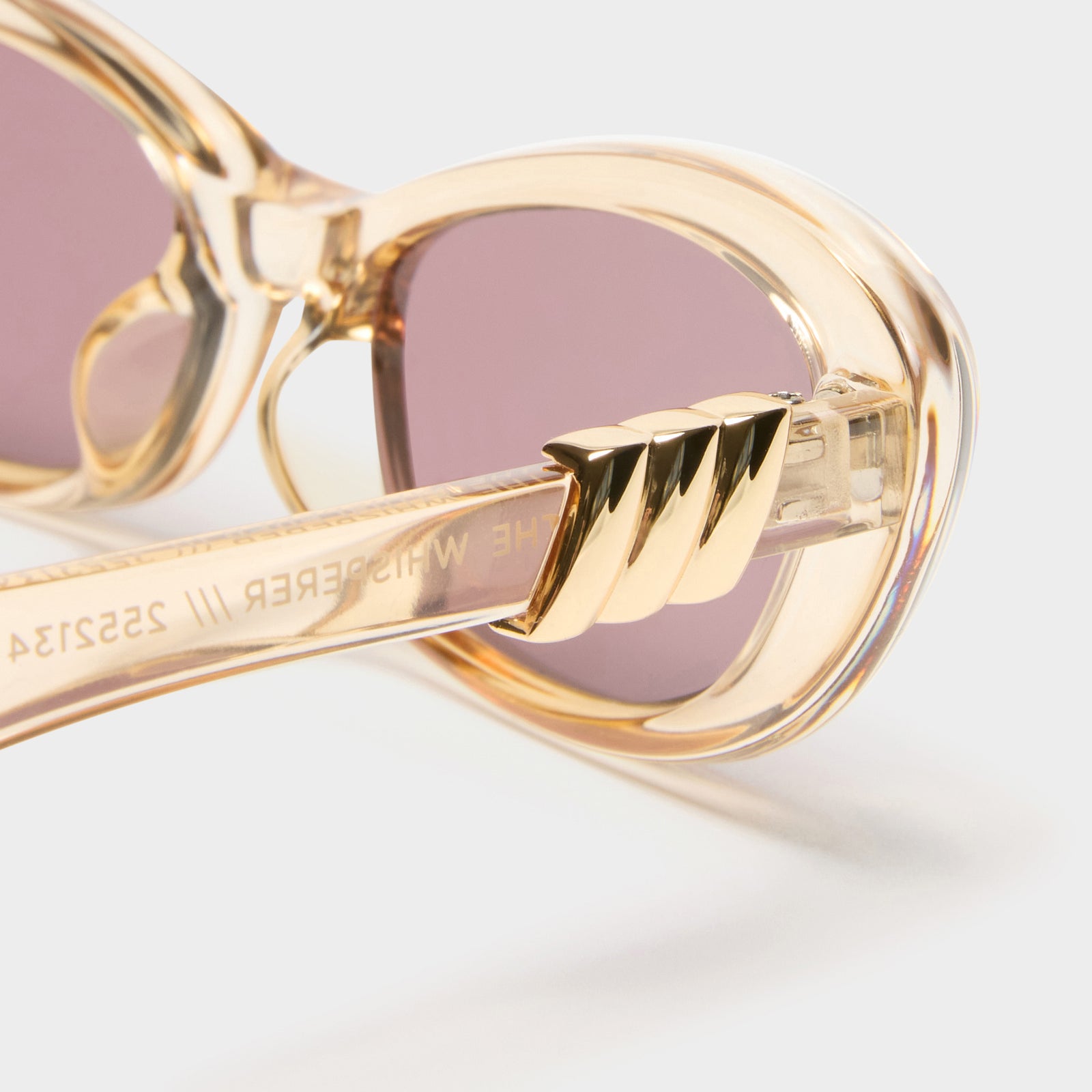 The Whisperer Sand Female Cat-Eye Sunglasses | Le Specs