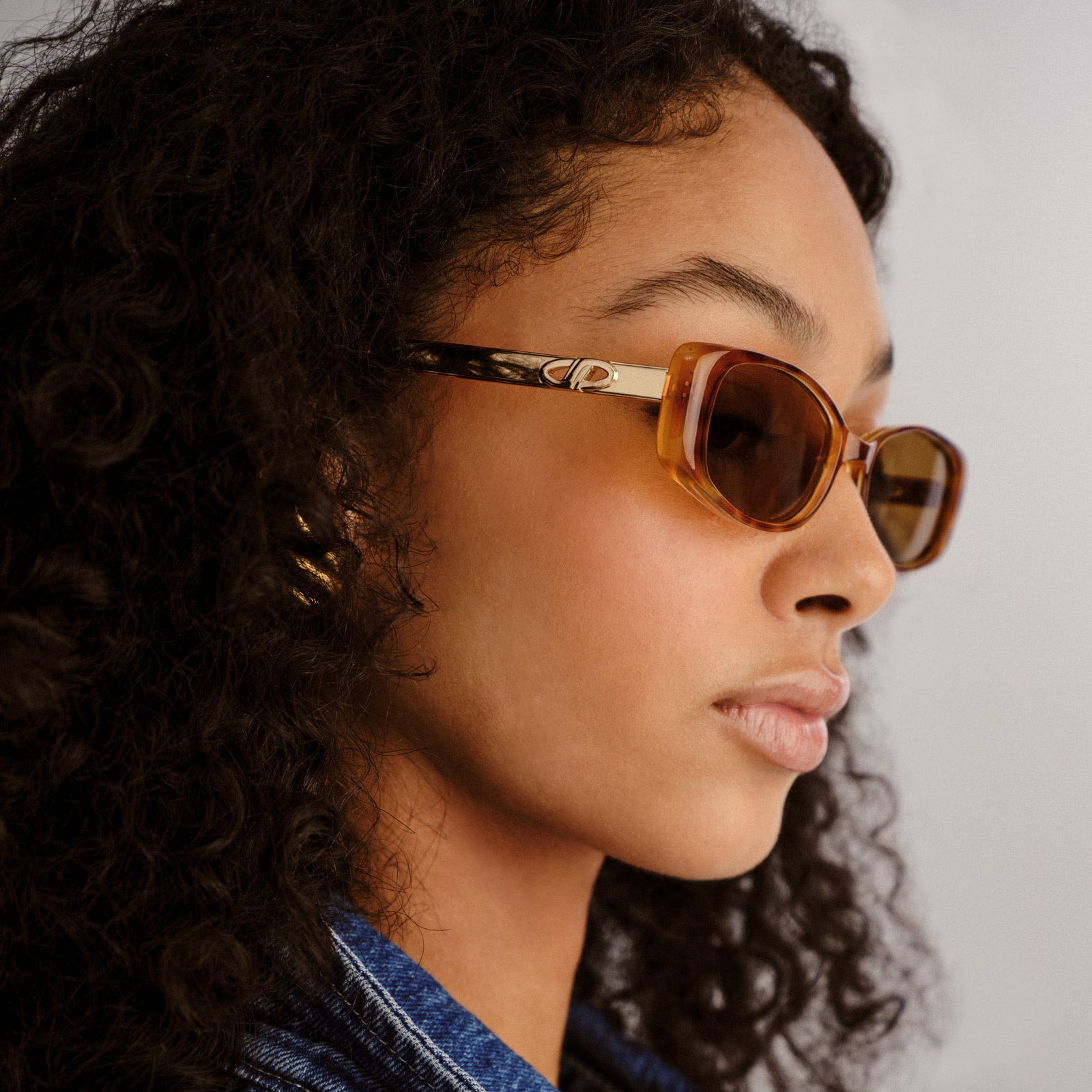 Lil Starlight Vintage Tort Female Rectangle Sunglasses | Le Specs