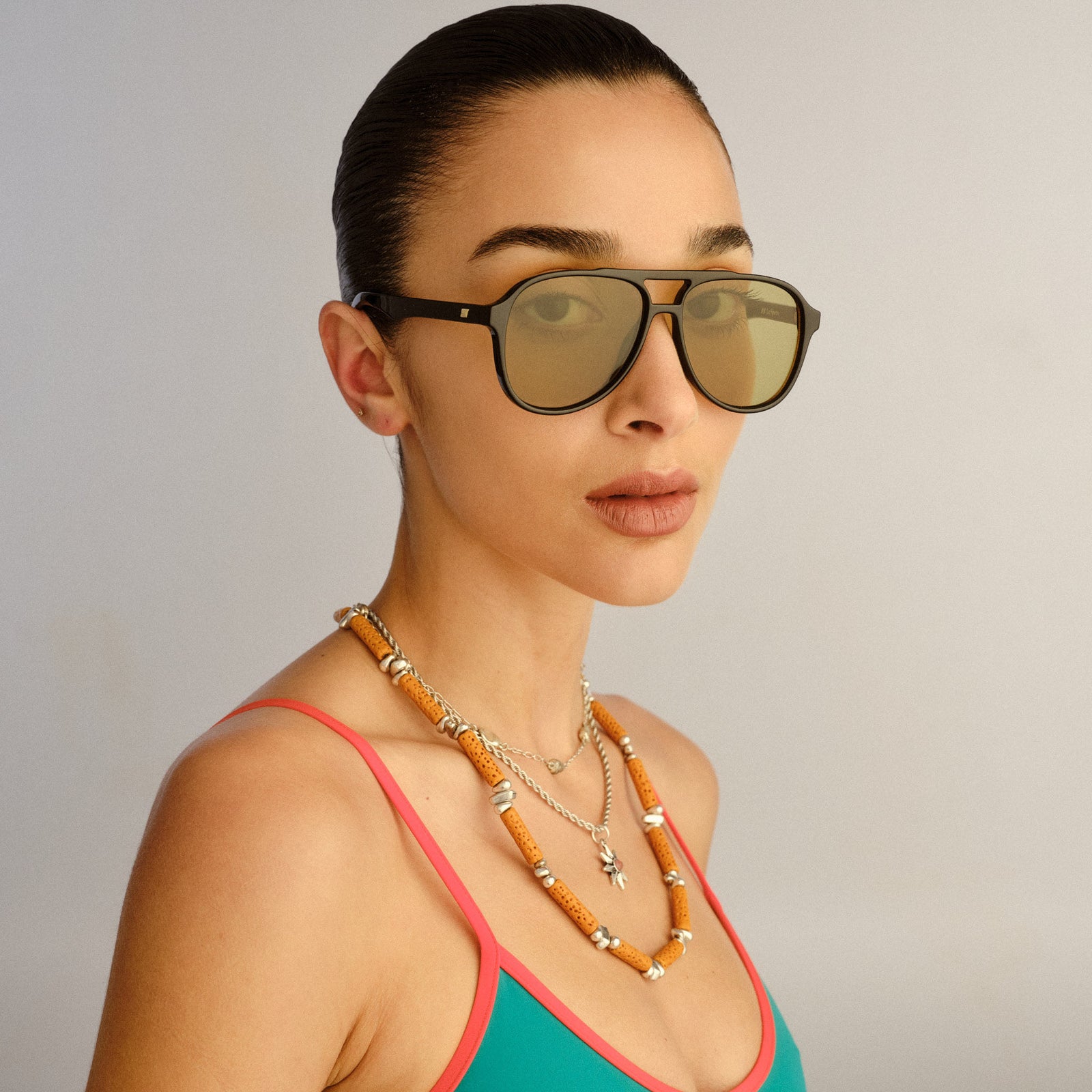 Tragic Magic Black Uni-Sex Aviator Sunglasses | Le Specs