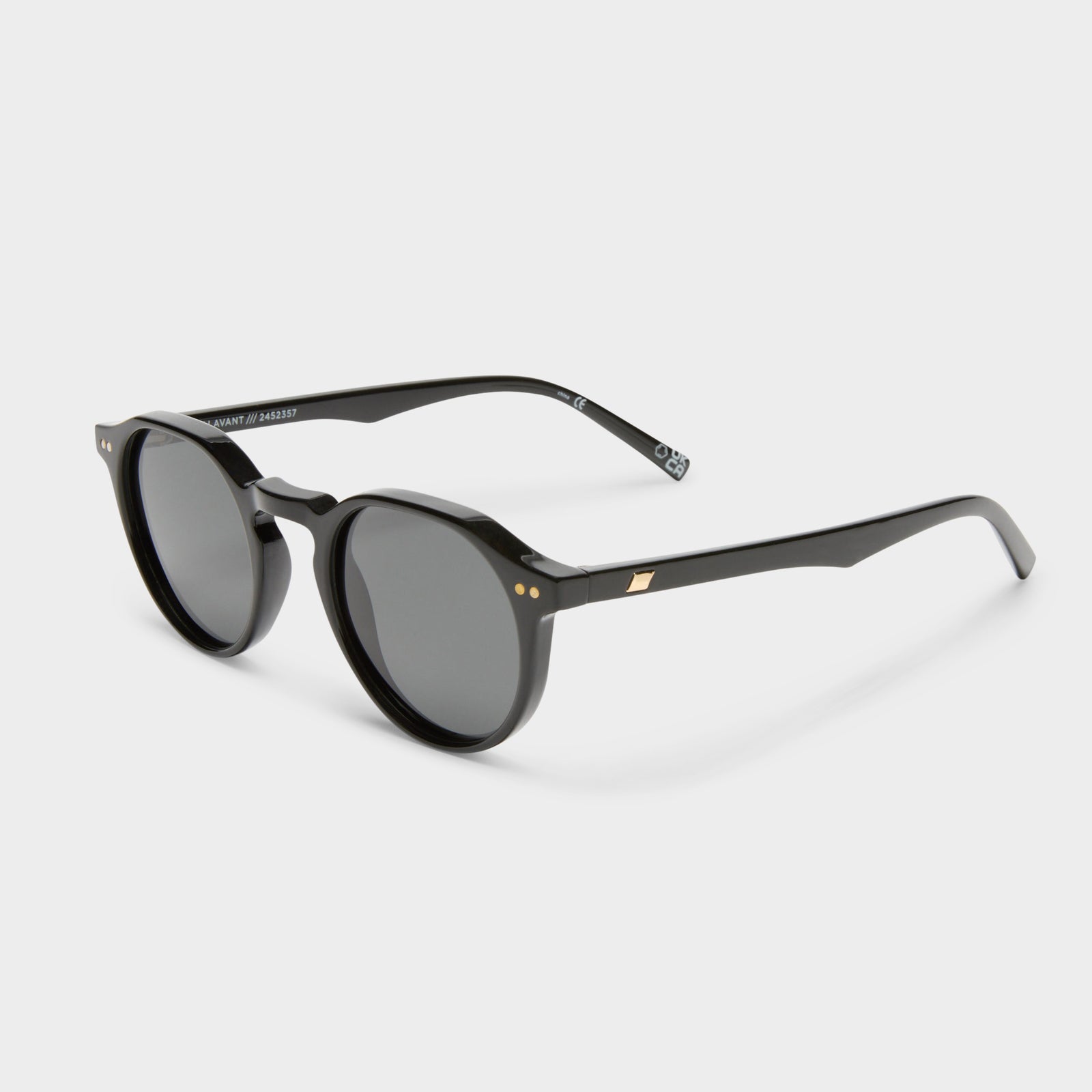 Galavant Black Uni-Sex Round Sunglasses | Le Specs