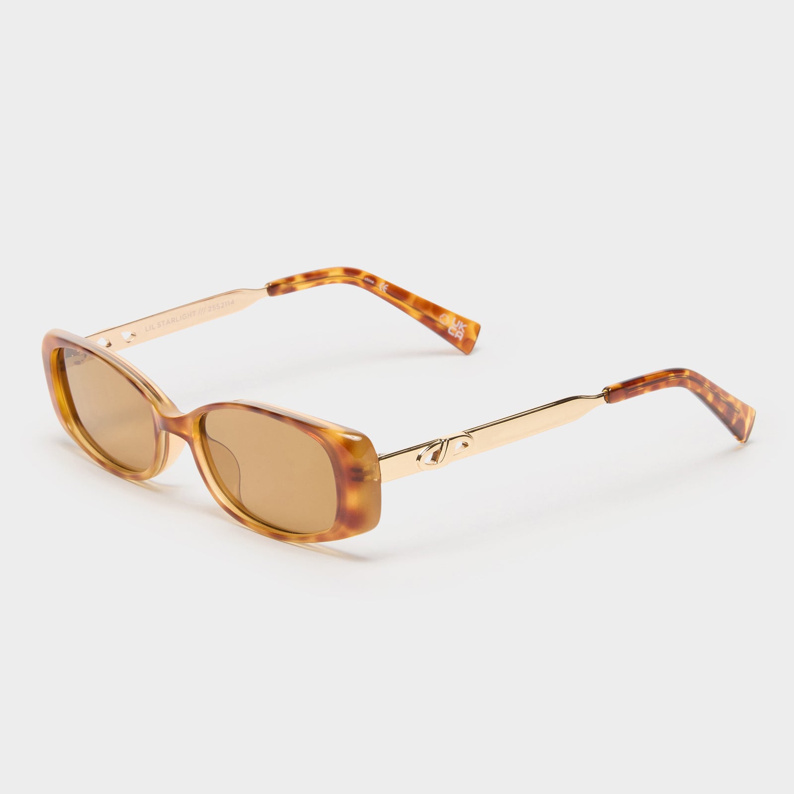 Lil Starlight Vintage Tort Female Rectangle Sunglasses | Le Specs