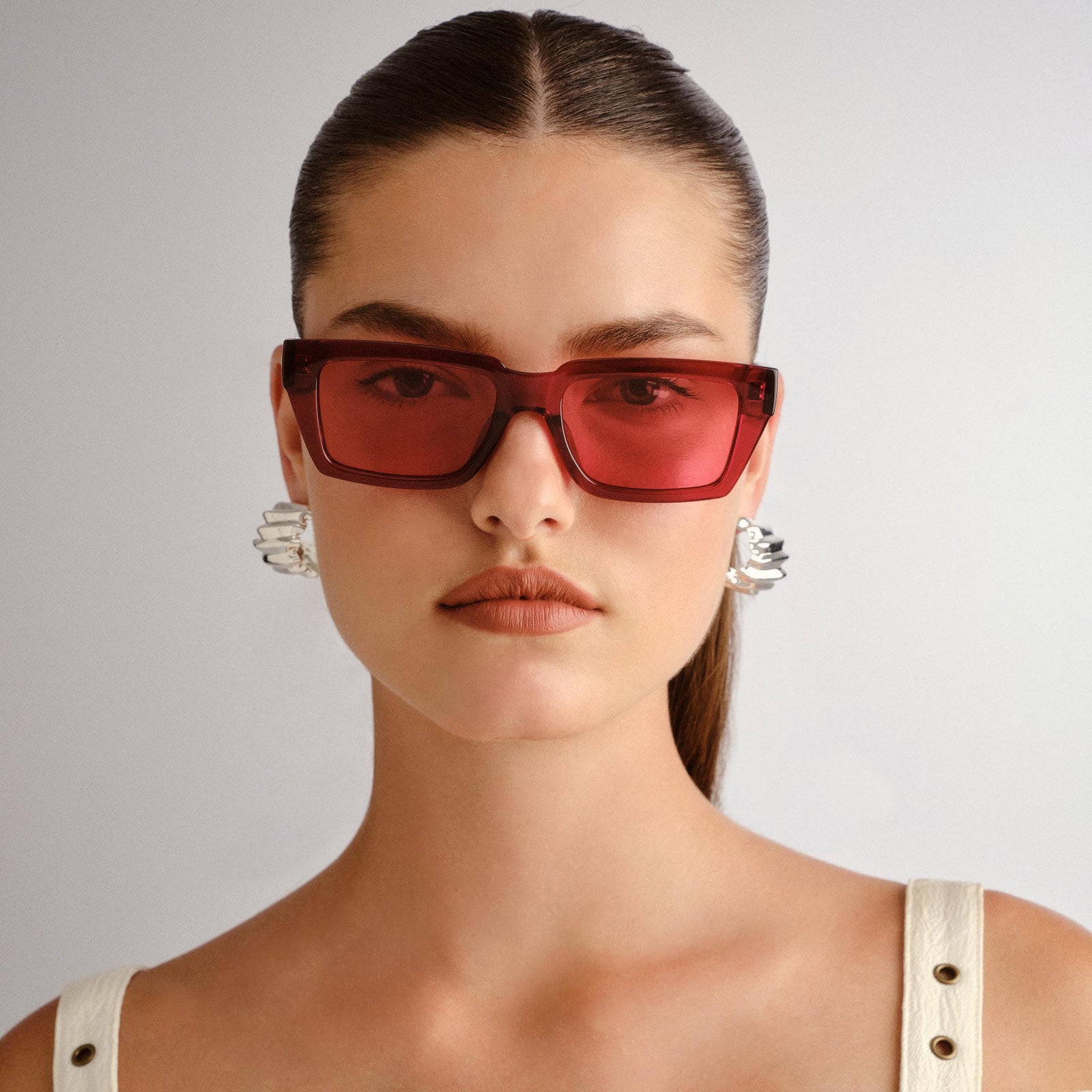 Nocturnal Habit Vermilion 2552194 Uni-Sex D-Frame Sunglasses | Le Specs