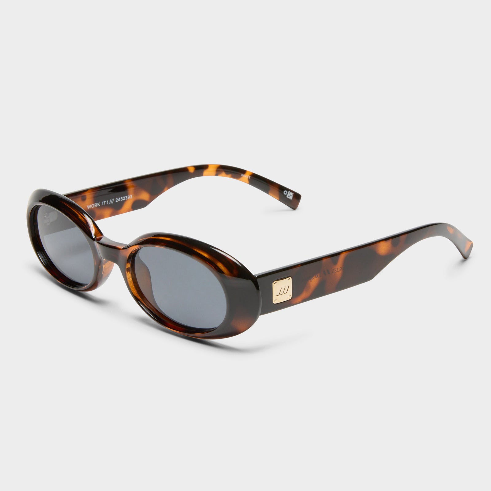 Work It Dark Tort Uni-Sex Oval Sunglasses | Le Specs
