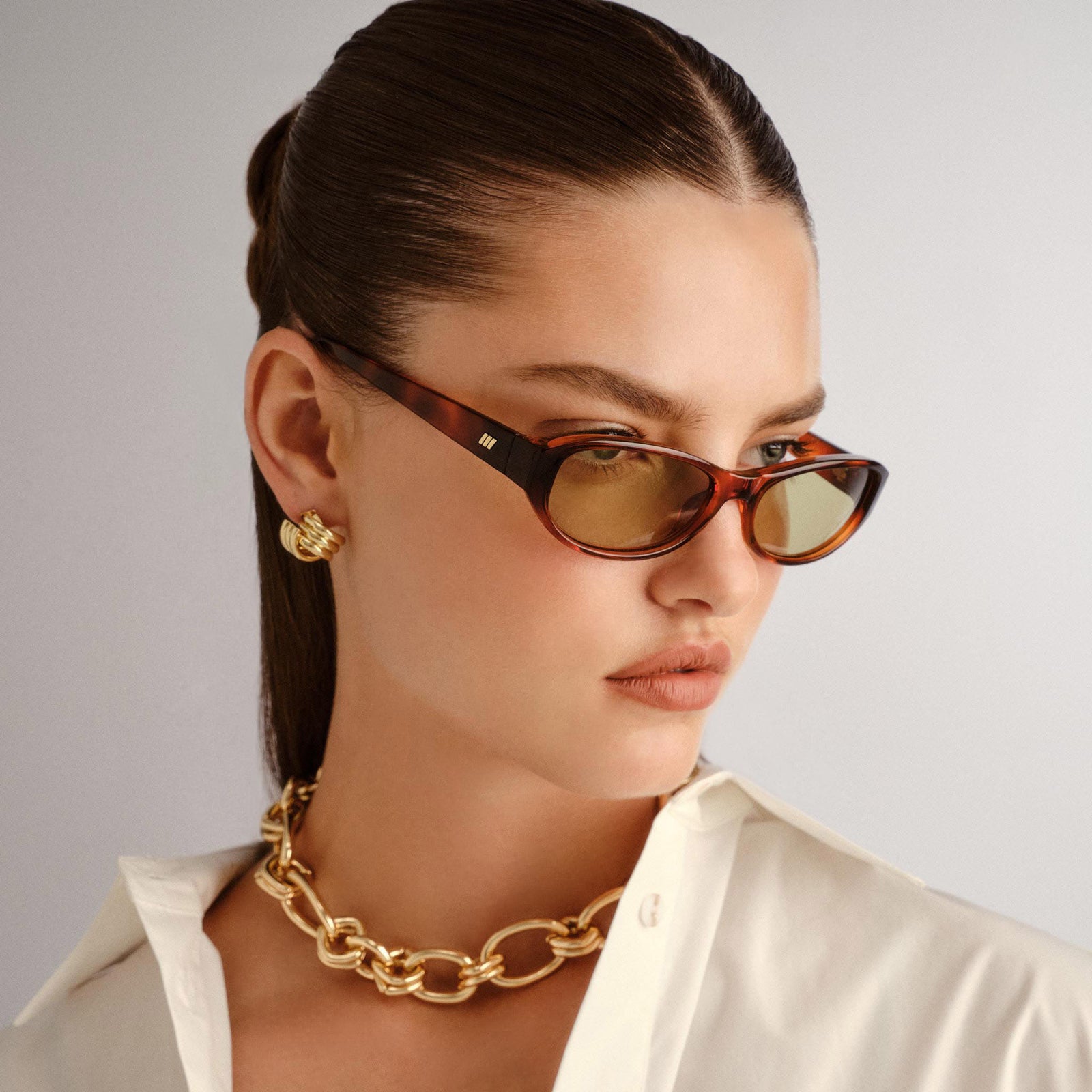 Dont Cha Toffee Tort Female Oval Sunglasses | Le Specs