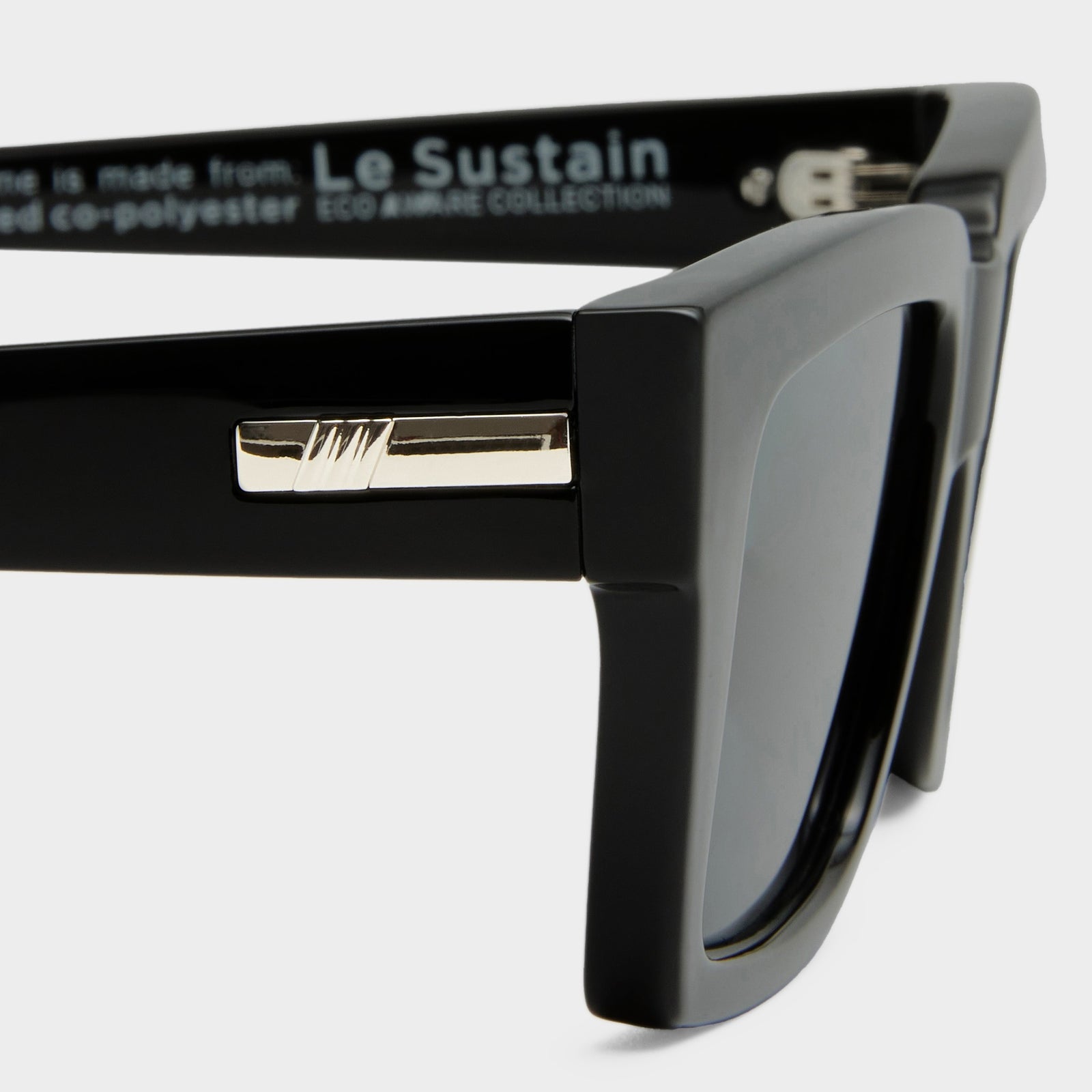 Nocturnal Habit Black Uni-Sex D-Frame Sunglasses | Le Specs
