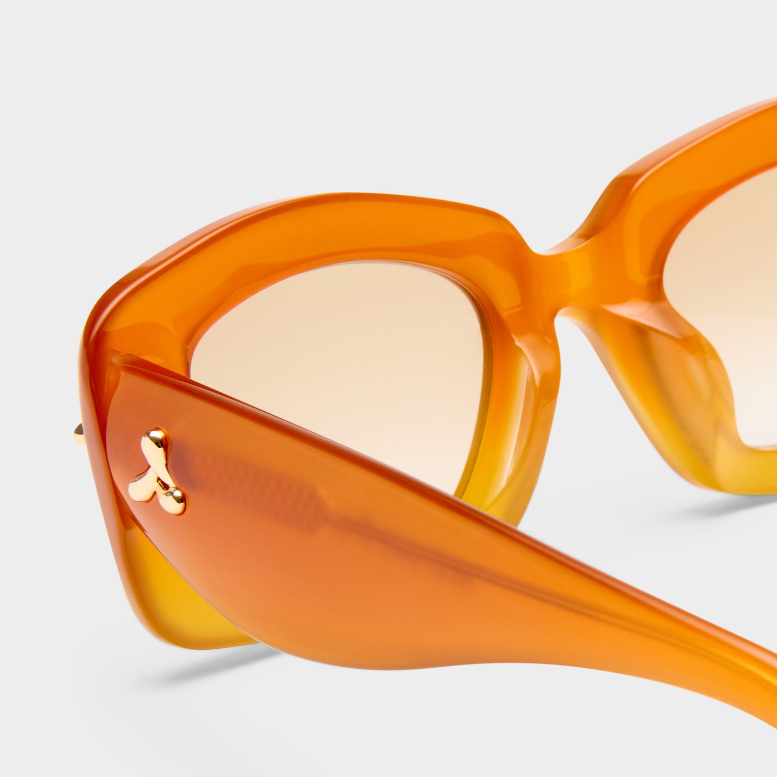 Celestina Amber Grad Female Square Sunglasses | Le Specs
