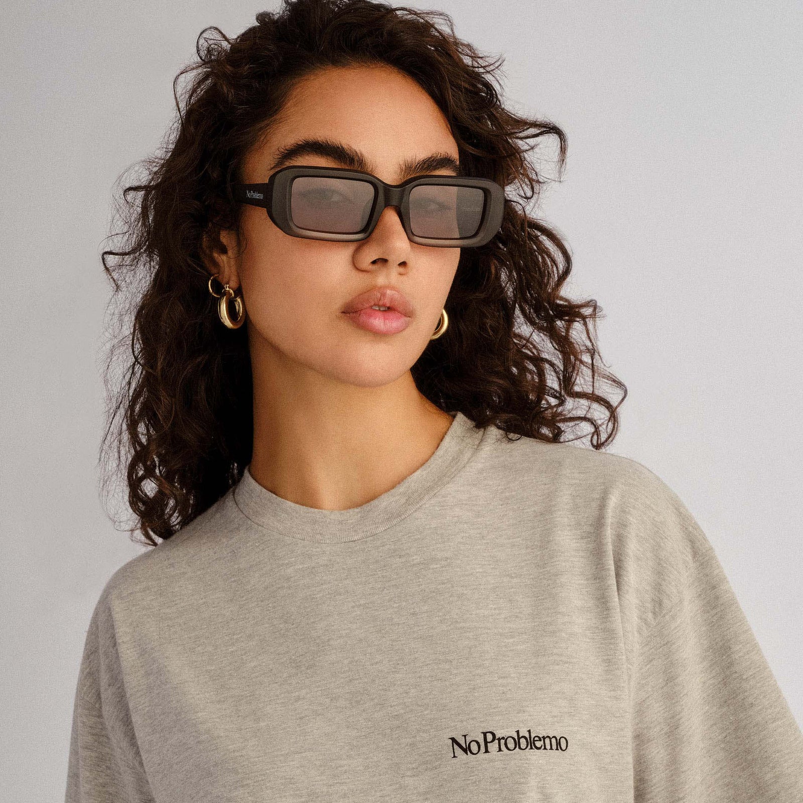 Blackpool Matte Black Khaki Grad Uni-Sex Rectangle Sunglasses | Le Specs