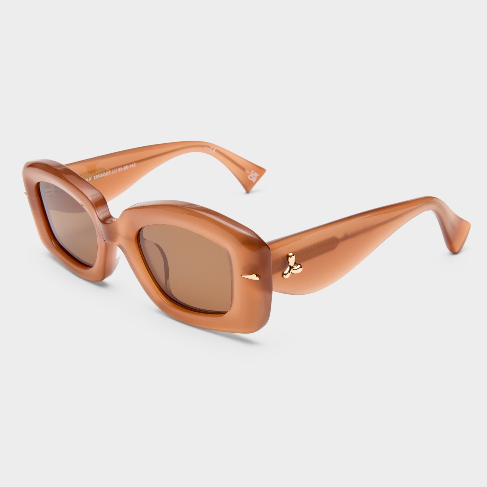 Celestina Tan Female Square Sunglasses | Le Specs