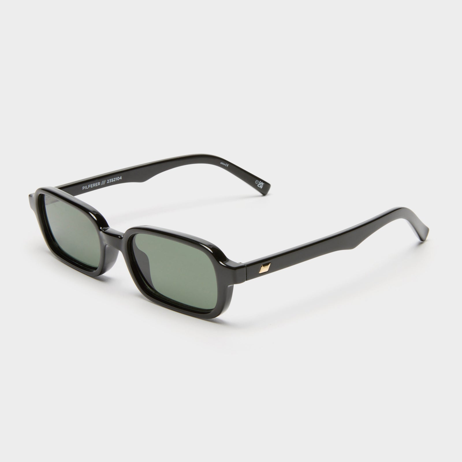 Pilferer Black Uni-Sex Rectangle Sunglasses | Le Specs