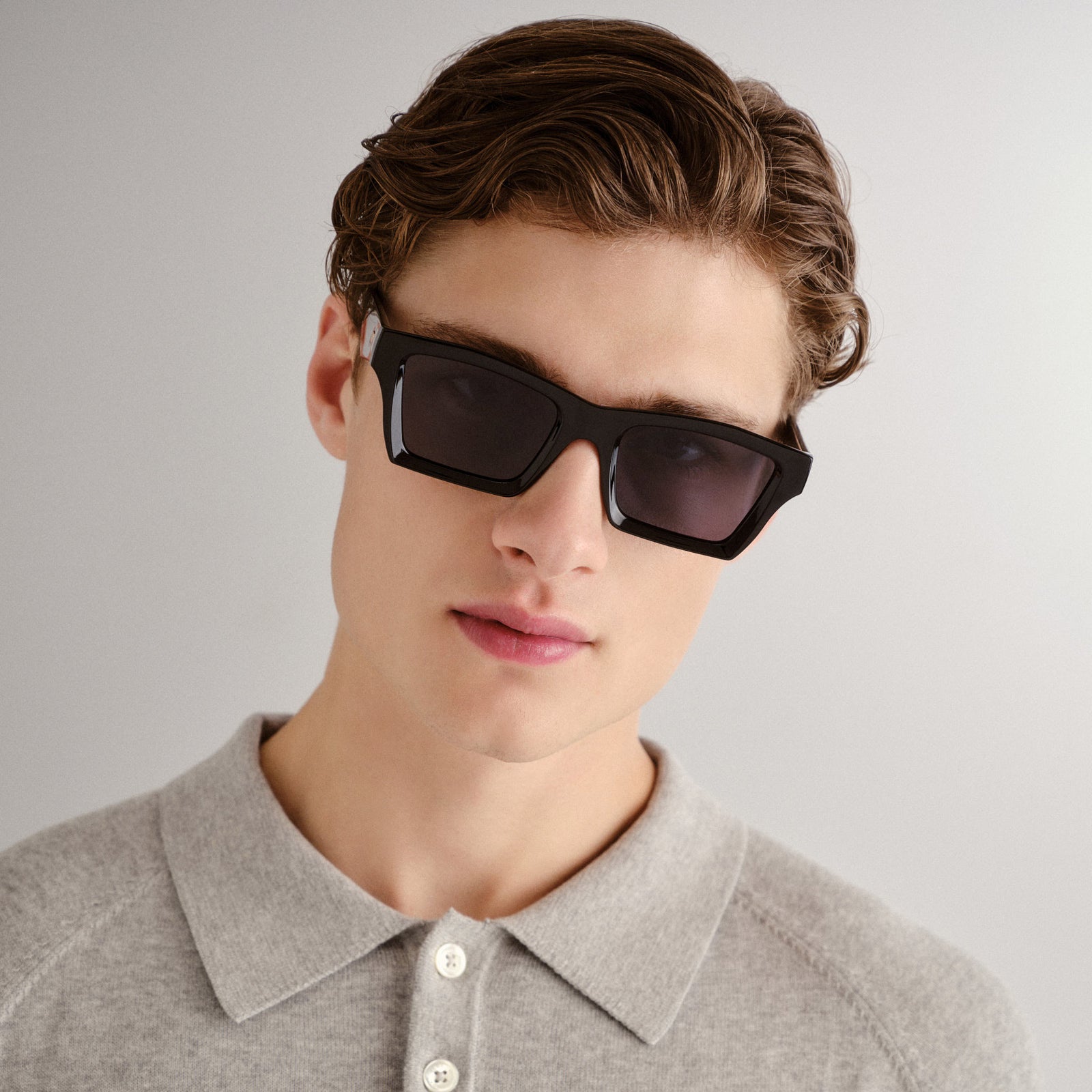 Something Black Uni-Sex D-Frame Sunglasses | Le Specs