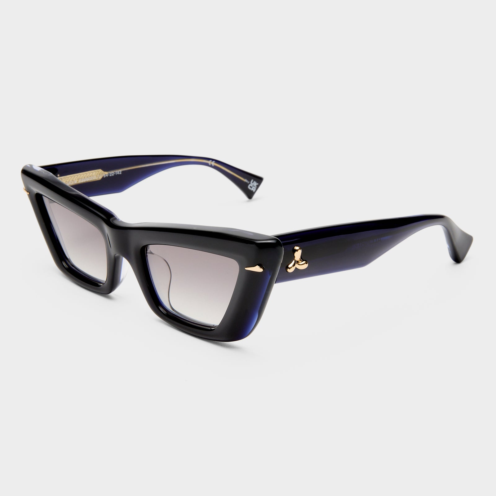 Lucia French Navy Female Cat-Eye Sunglasses | Le Specs