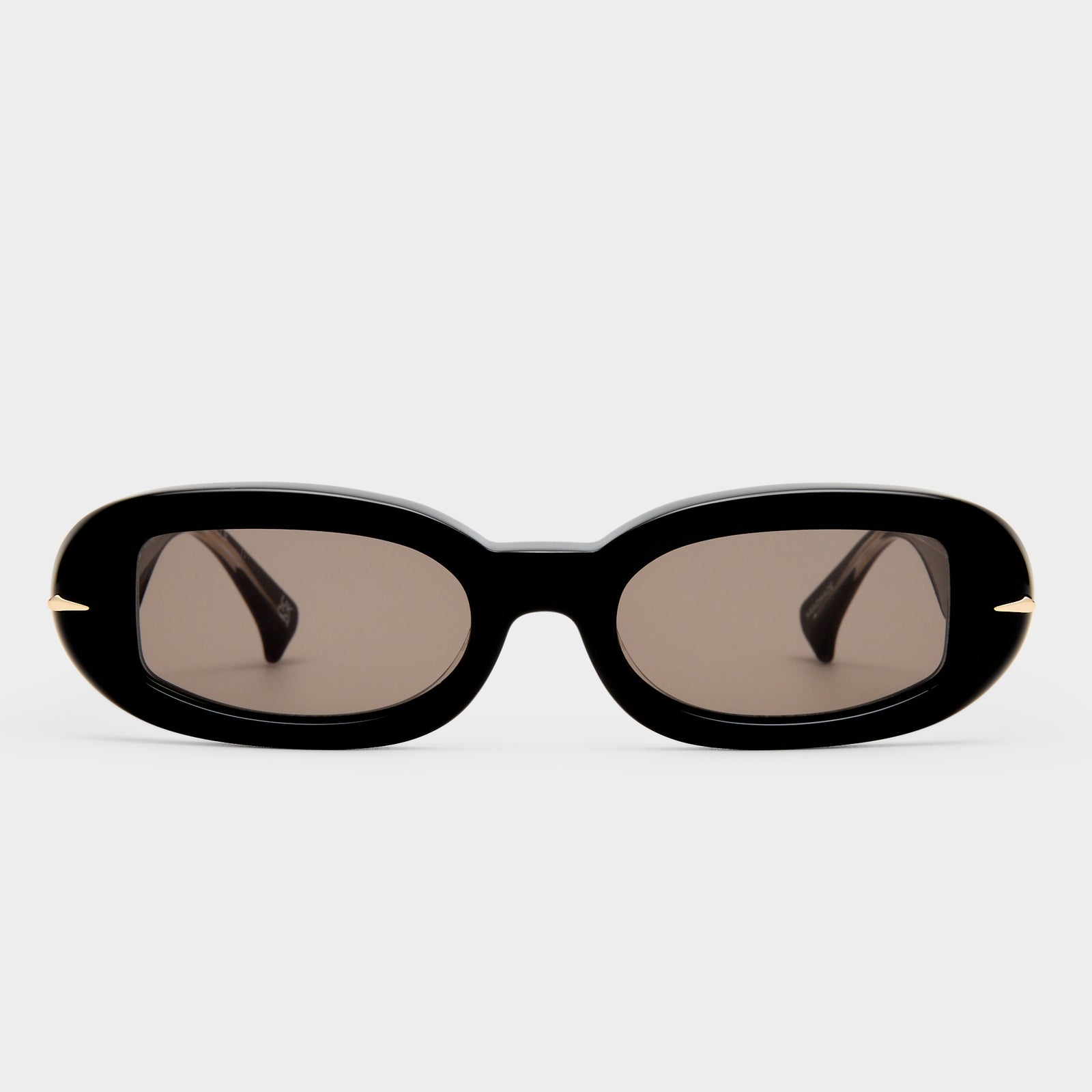 Numero Siete Obsidian Black Female Oval Sunglasses | Le Specs
