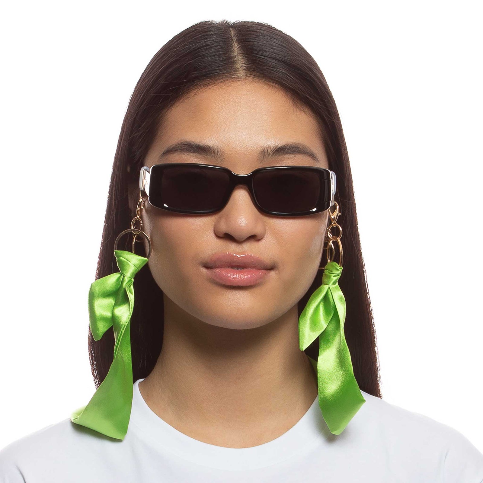 Y2k Scarf Chain Neon Pistachio Female Accessories Accessories | Le Specs