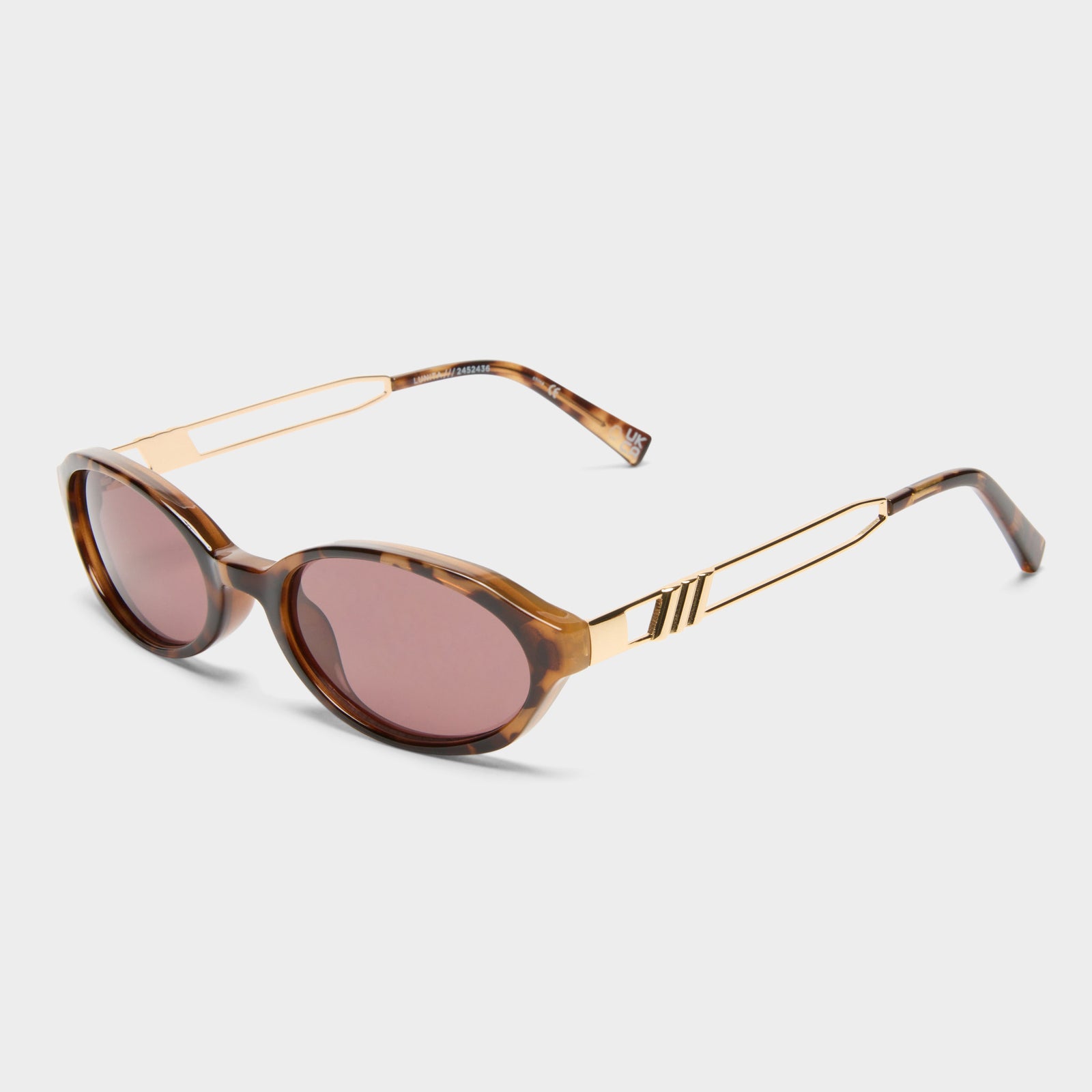 Lunita Tort Female Oval Sunglasses | Le Specs