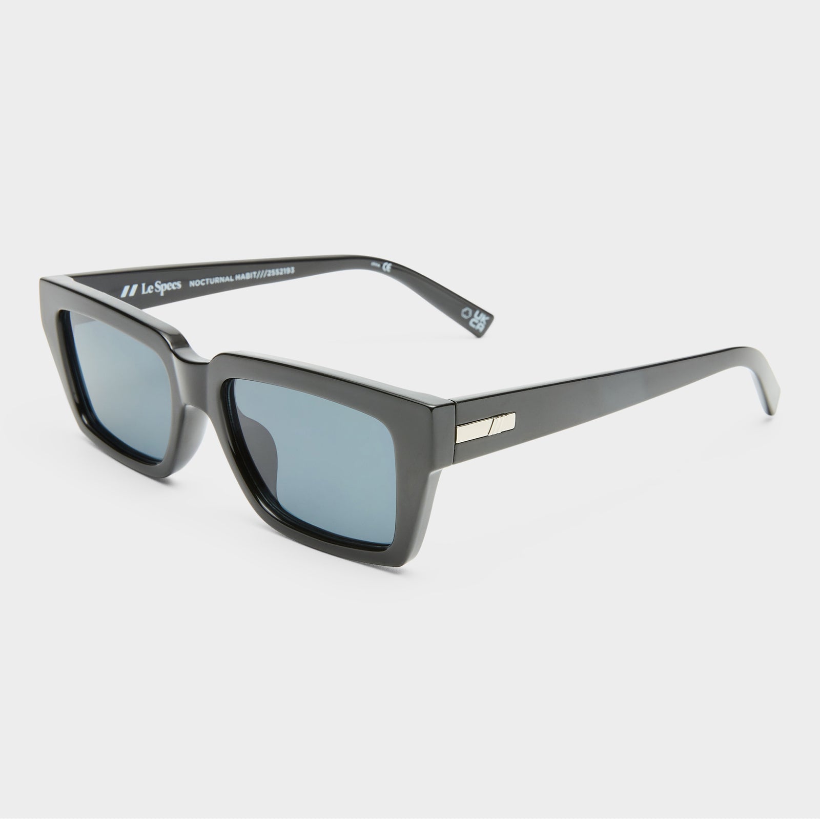 Nocturnal Habit Black Uni-Sex D-Frame Sunglasses | Le Specs