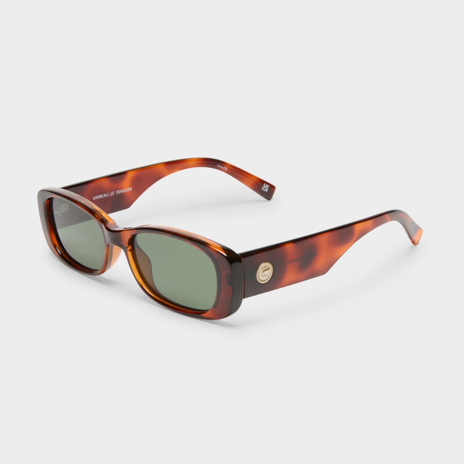 Unreal Toffee Tort Uni-Sex Rectangle Sunglasses | Le Specs