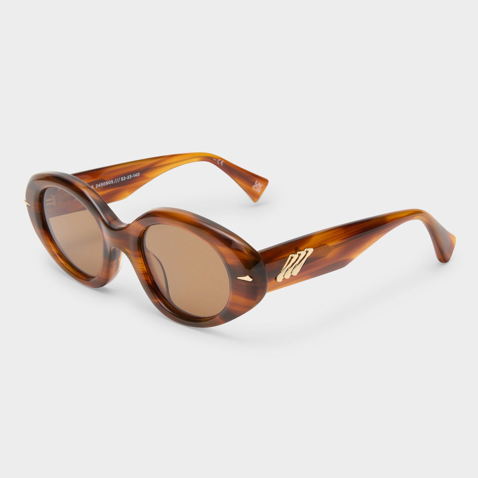 Numero Dos Teak Female Oval Sunglasses | Le Specs