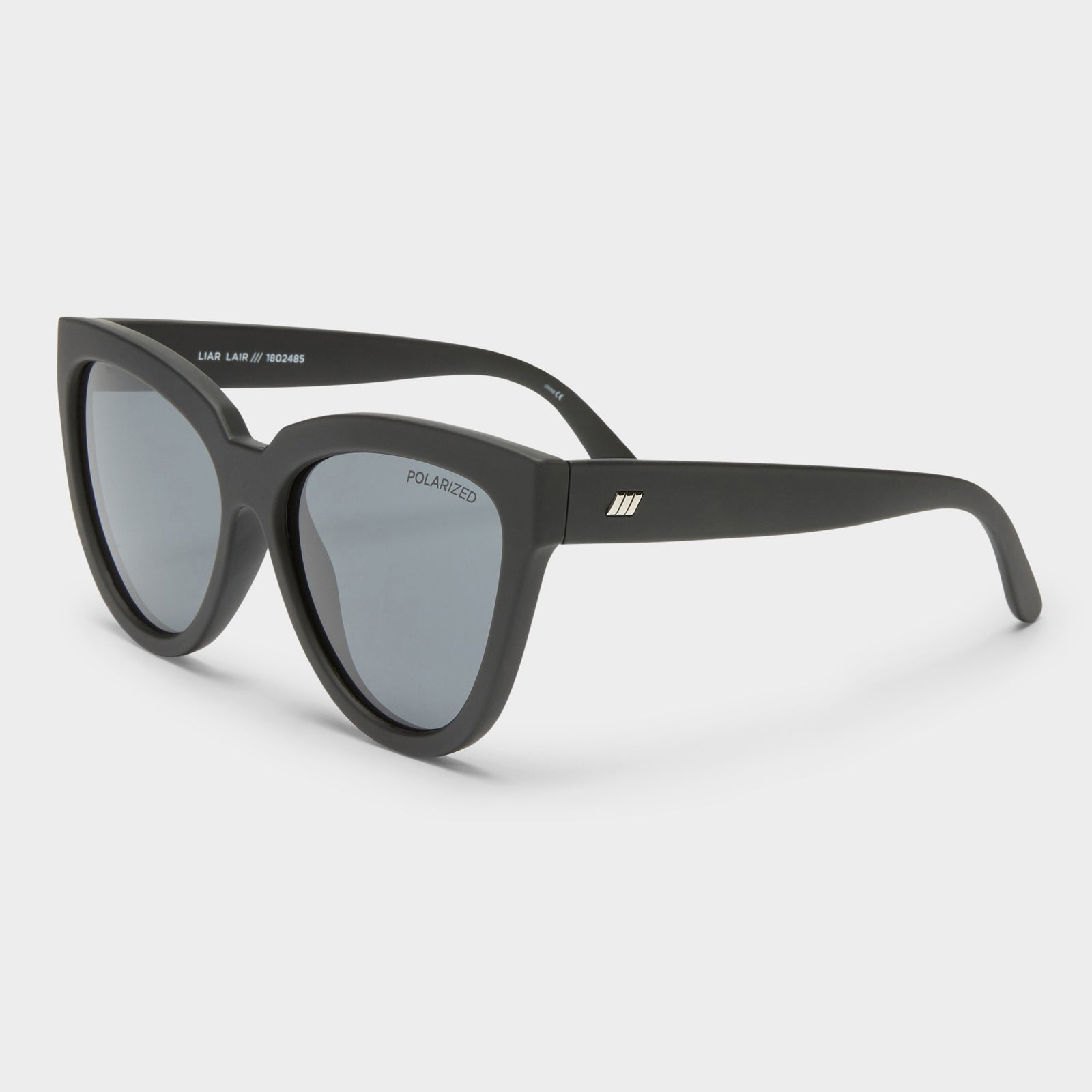 Liar Lair Black Rubber Female Cat-Eye Sunglasses | Le Specs