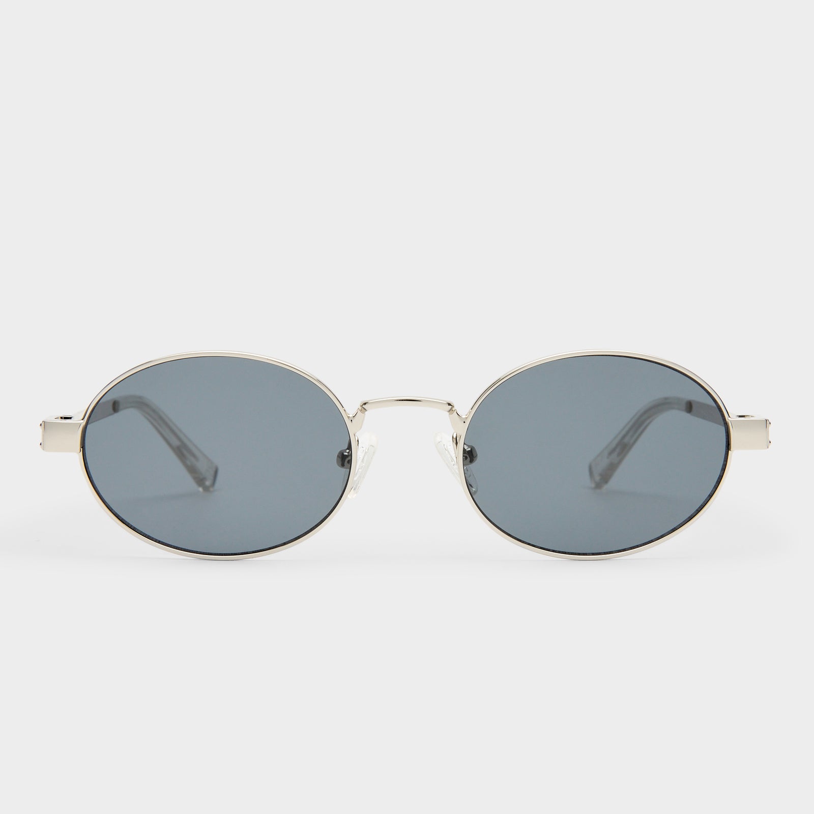 Poseidon Deux Silver Uni-Sex Oval Sunglasses | Le Specs